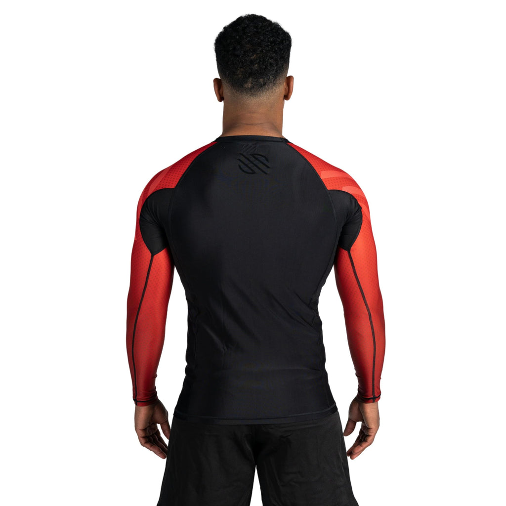Sanabul Essential Long Sleeve Compression Training Rash Guard for MMA BJJ Wrestling Grappling and No Gi Jiu Jitsu rashguard