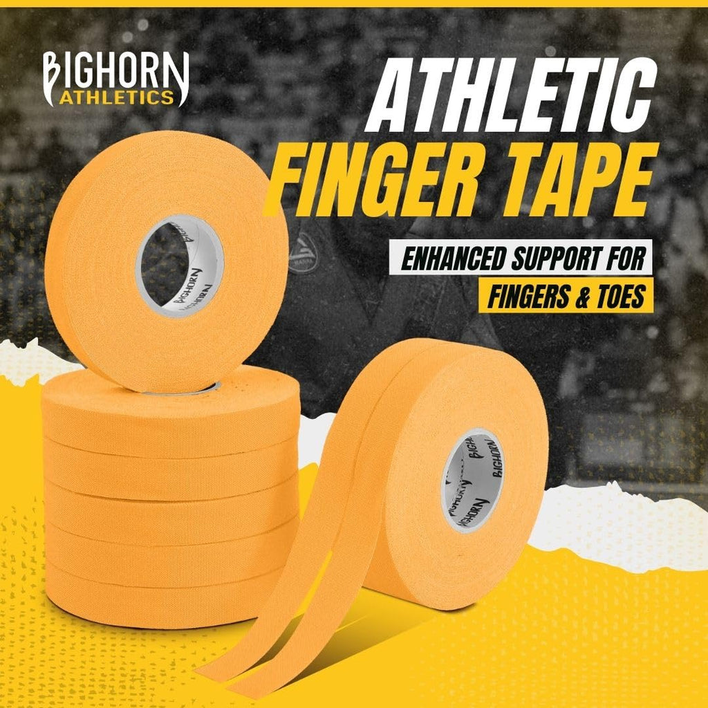 Bighorn Athletics Jiu Jitsu Finger Tape | Residue-Free Athletic Finger Tape for Sports & Injuries: Rock Climbing, Volleyball, Football, Basketball, Hands & Toes | 0.3-Inch x 45-feet, 8-Rolls, Black