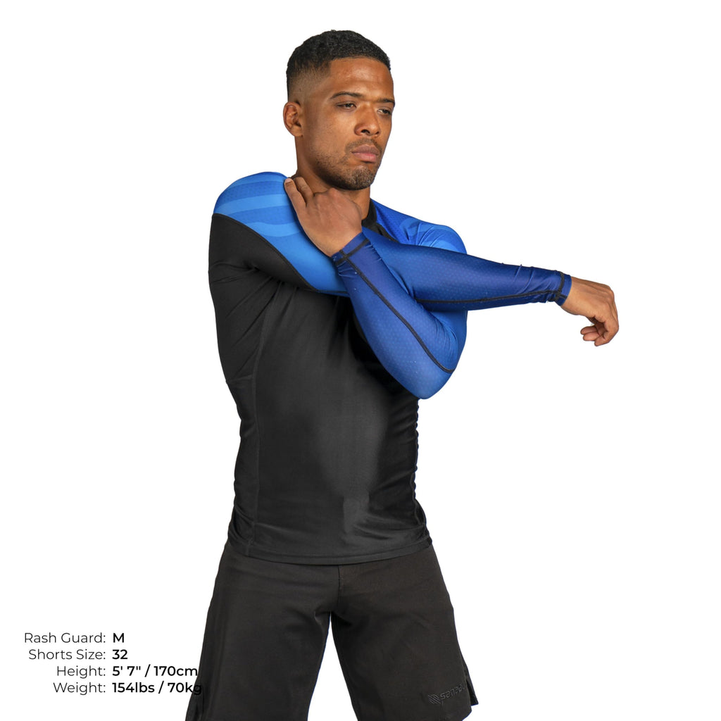 Sanabul Essential Long Sleeve Compression Training Rash Guard for MMA BJJ Wrestling Grappling and No Gi Jiu Jitsu rashguard