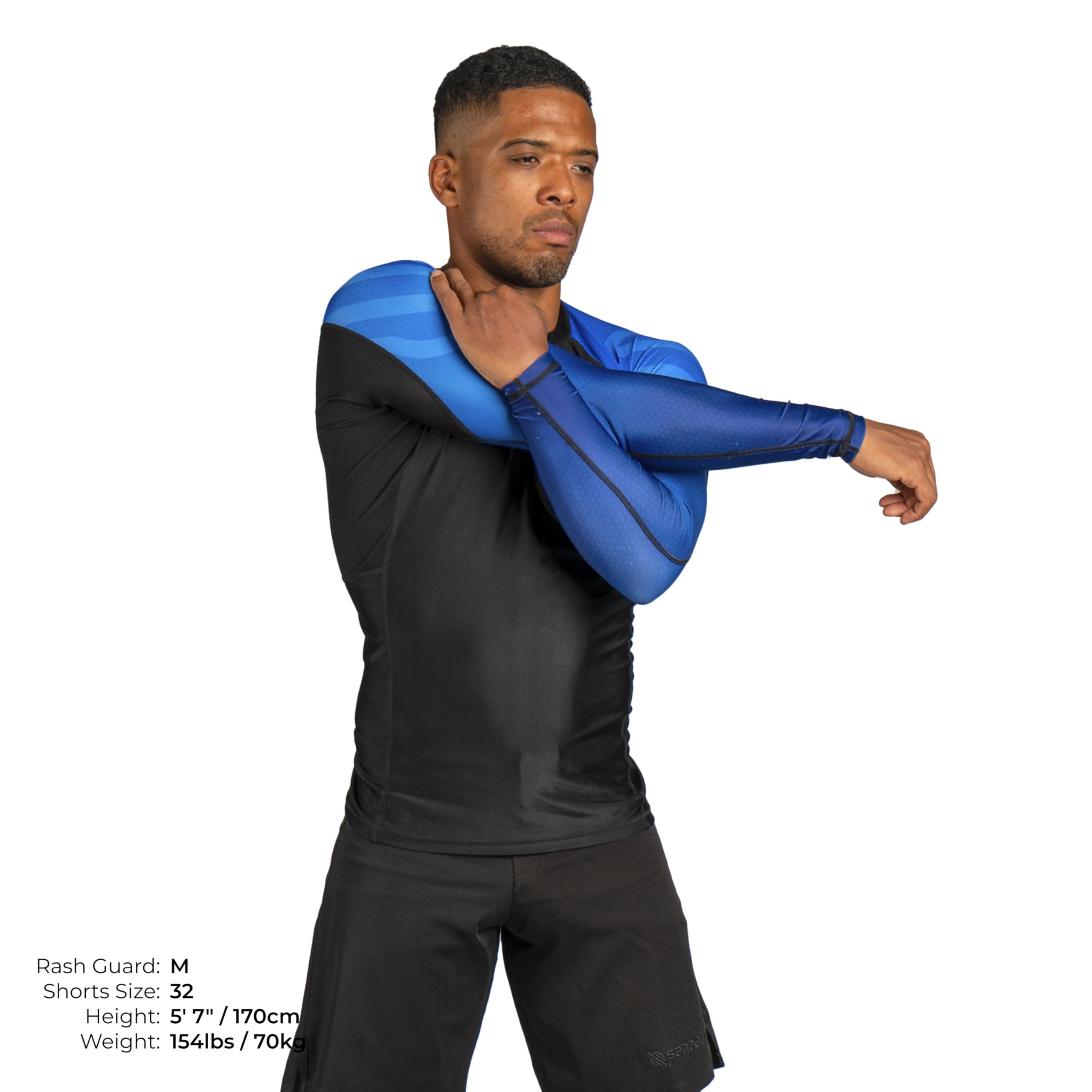 Sanabul Essential Long Sleeve Compression Training Rash Guard for MMA BJJ Wrestling Grappling and No Gi Jiu Jitsu rashguard
