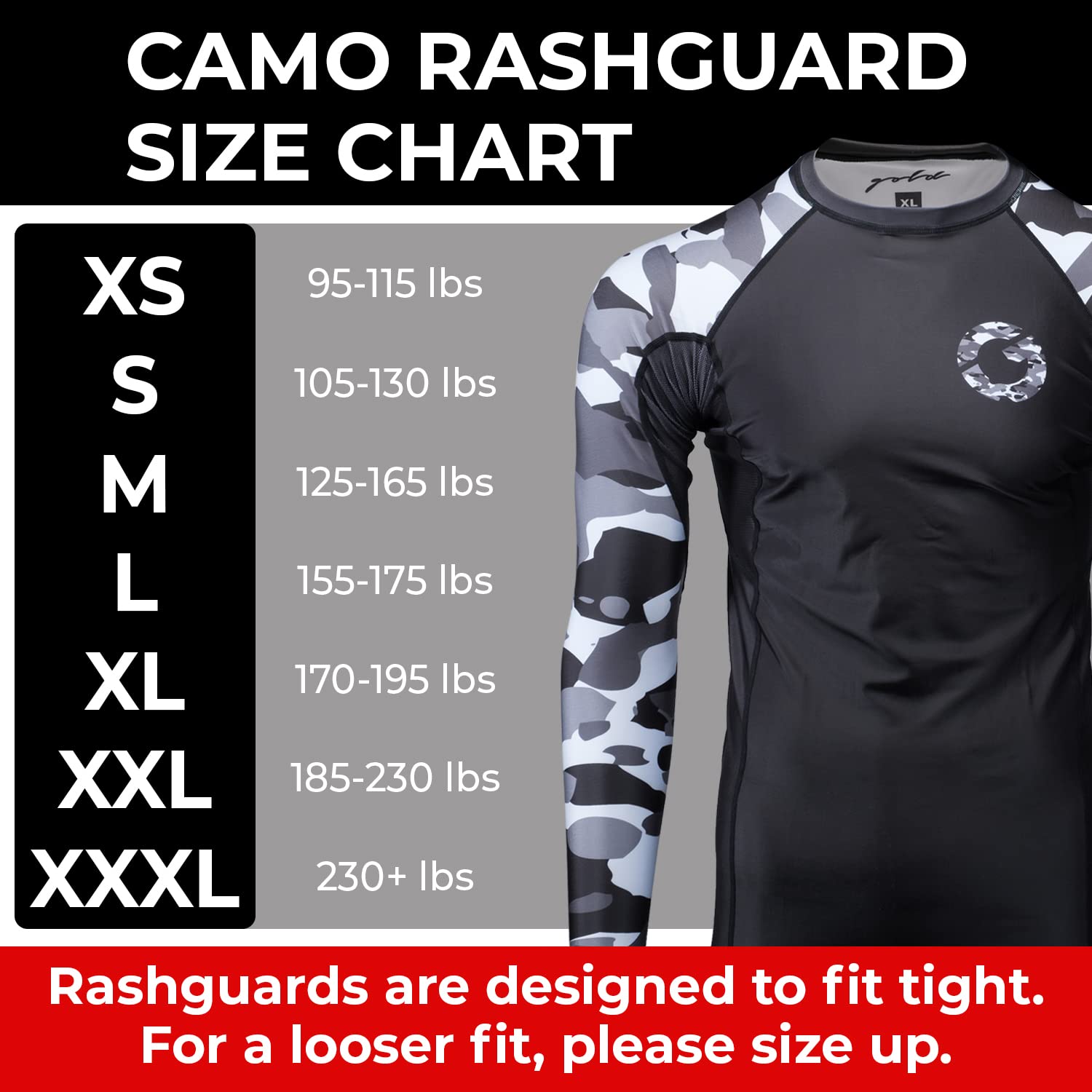 Gold BJJ Jiu Jitsu Rashguard - Camo Rash Guard Compression Shirt for No-Gi, Gi, & MMA