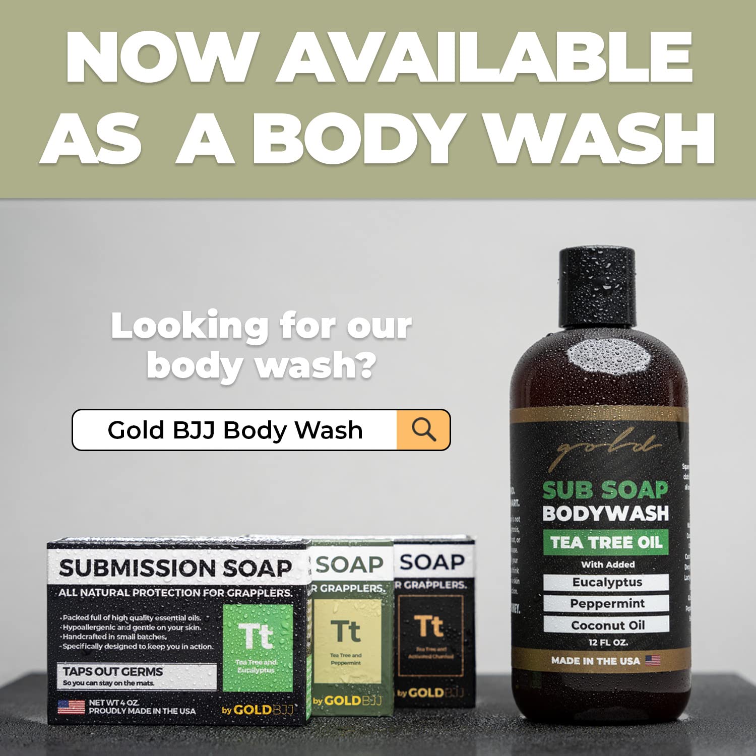 Premium Tea Tree Oil Soap - USA Made Bar Soap for BJJ, Jiu Jitsu, Wrestling, and Grappling (5-Pack of 4 Ounce Soap Bars, Classic Tea Tree)