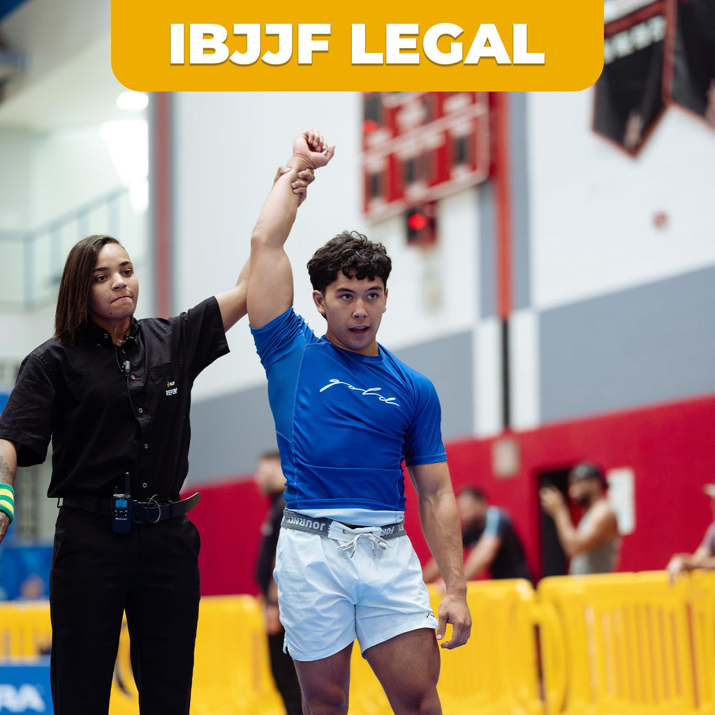 Gold BJJ Foundation Rash Guard - Ranked No-Gi and Gi Jiu Jitsu Rashguard