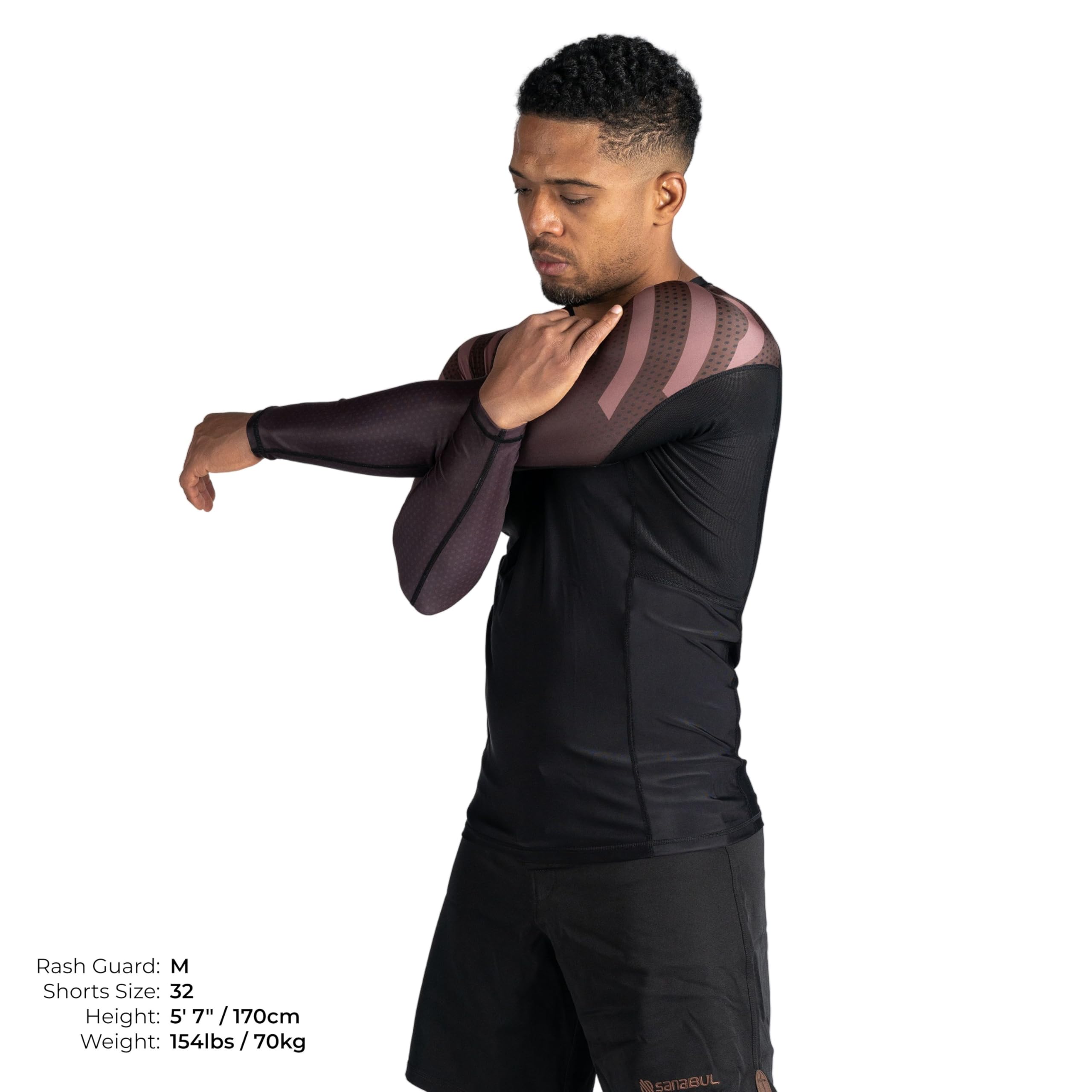 Sanabul Essential Long Sleeve Compression Training Rash Guard for MMA BJJ Wrestling Grappling and No Gi Jiu Jitsu rashguard