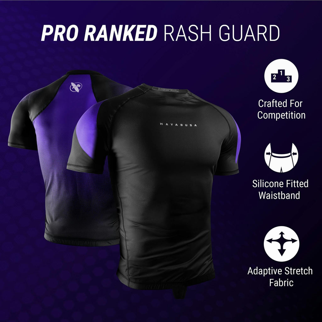 Hayabusa Men's Pro Ranked Short Sleeve BJJ Rash Guard