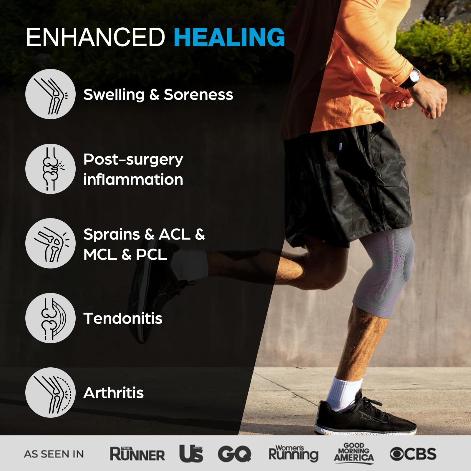 NEENCA Professional Knee Brace for Pain Relief, Medical Knee Support with Patella Pad & Side Stabilizers, Compression Knee Sleeve for Meniscus Tear, ACL, Joint Pain, Runner, Workout - FSA/HSA Eligible