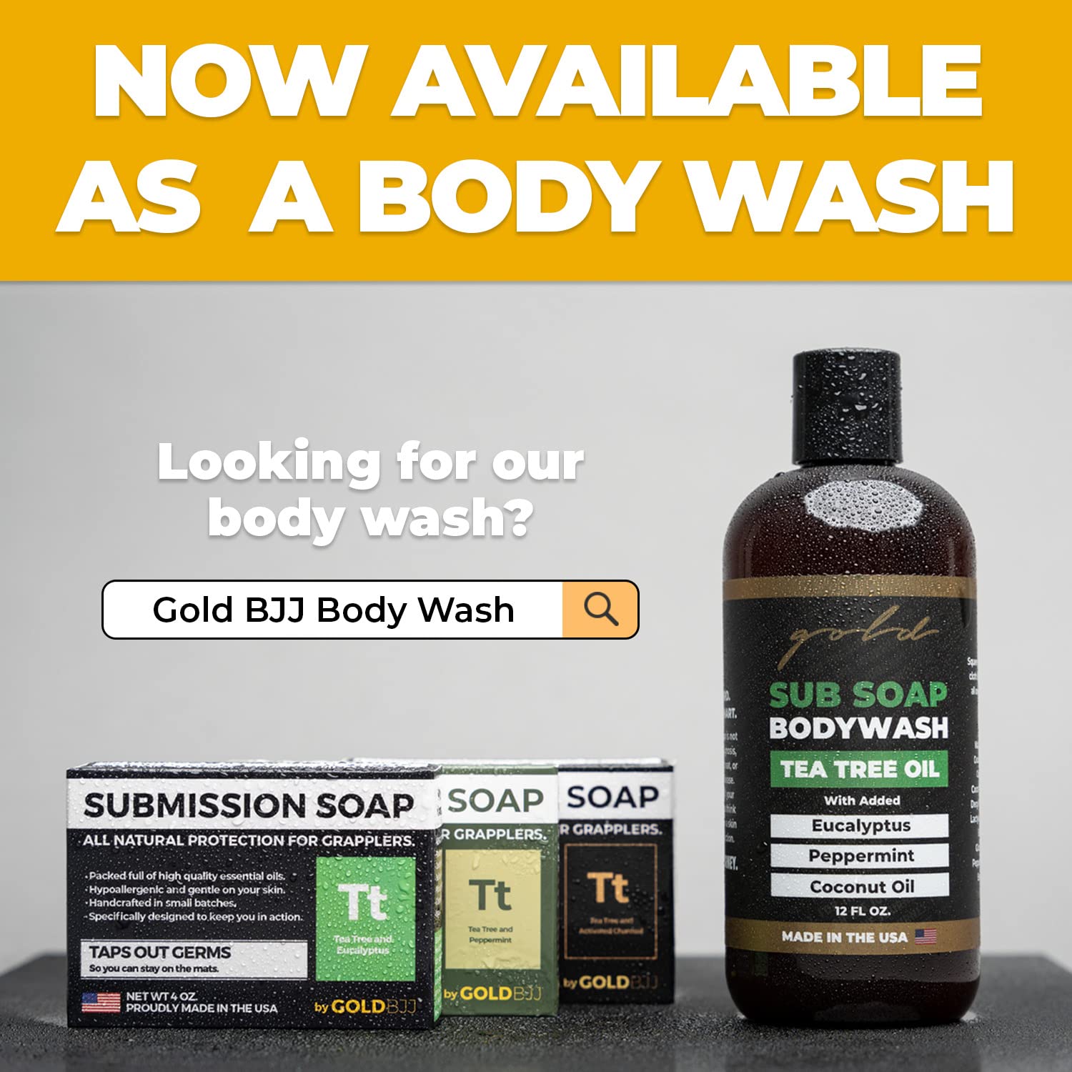 Premium Tea Tree Oil Soap - USA Made Bar Soap for BJJ, Jiu Jitsu, Wrestling, and Grappling (5-Pack of 4 Ounce Soap Bars, Classic Tea Tree)