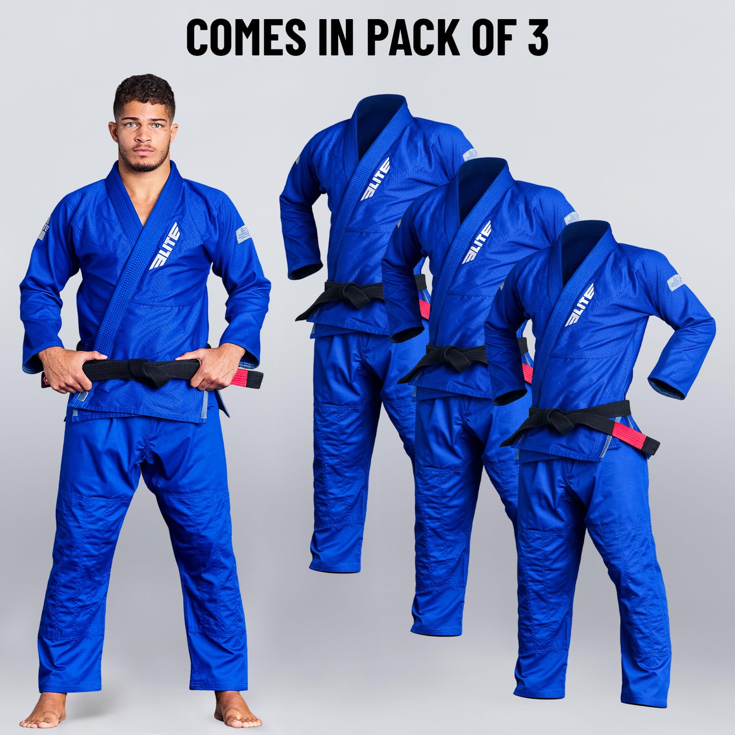 Elite Sports BJJ GI for Men IBJJF Kimono BJJ Jiujitsu GIS W/Preshrunk Fabric & Free Belt (See Special Sizing Guide)