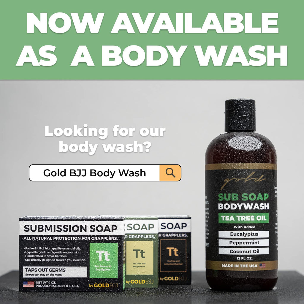 Premium Tea Tree Oil Soap - USA Made Bar Soap for BJJ, Jiu Jitsu, Wrestling, and Grappling (5-Pack of 4 Ounce Soap Bars, Classic Tea Tree)