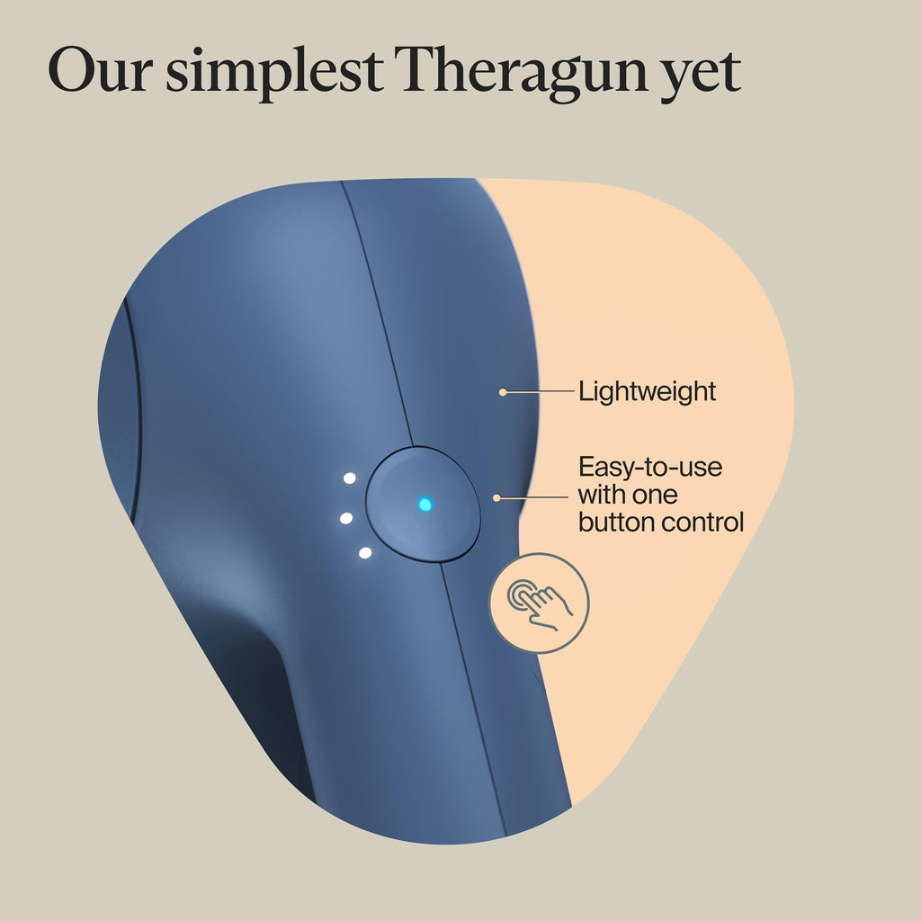TheraGun Relief by Therabody - Easy-to-Use, Comfortable & Light Handheld Percussion Massage Gun for Everyday Pain Relief Massage Therapy in Neck, Back, Leg, Shoulder and Body (Sand)