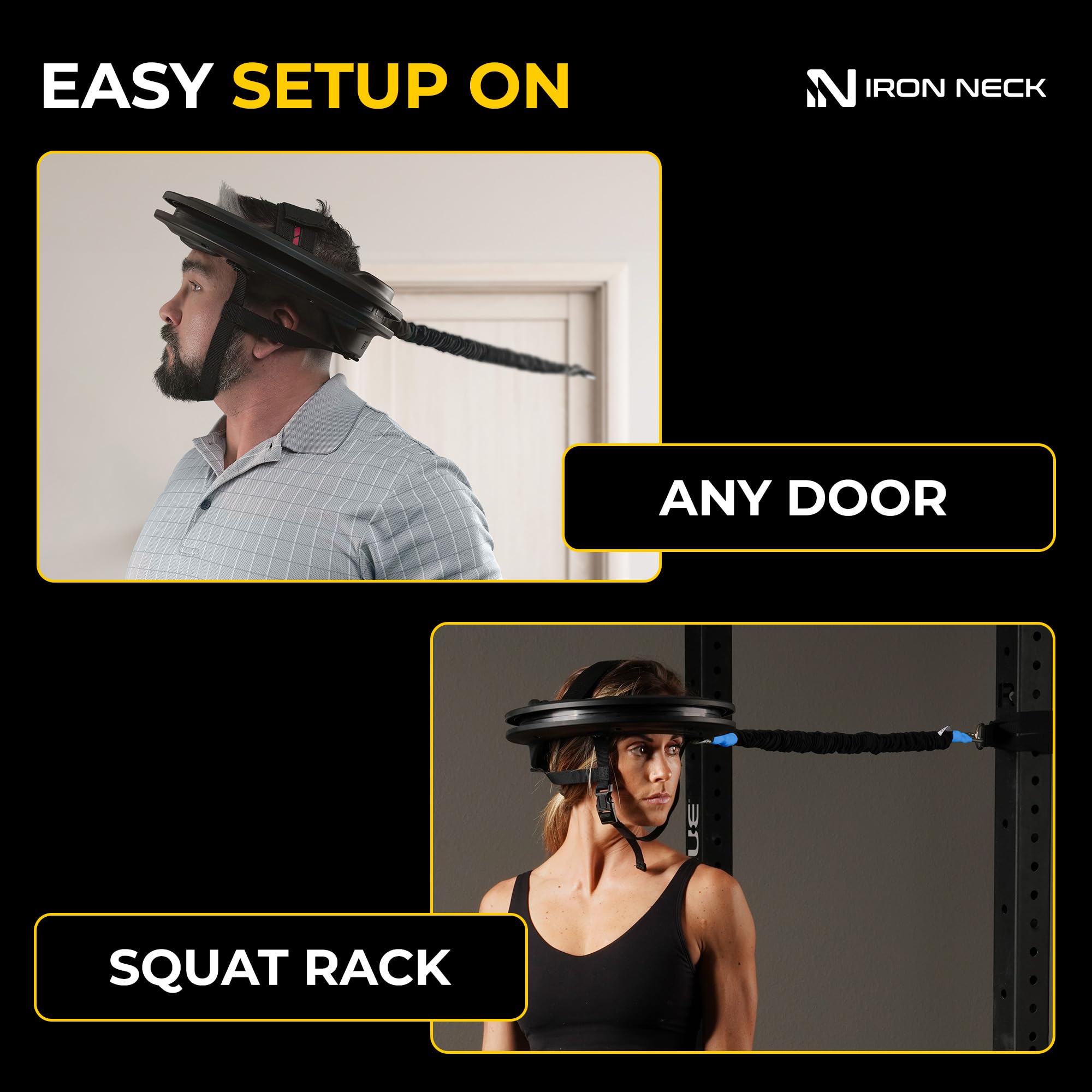 Iron Neck - Advanced Neck Trainer, Strengthener, Exerciser, & Rehabilitation Device to Relieve Pain & Improve Posture - Workout & Strength Training Equipment, Home Gym Accessories for Men