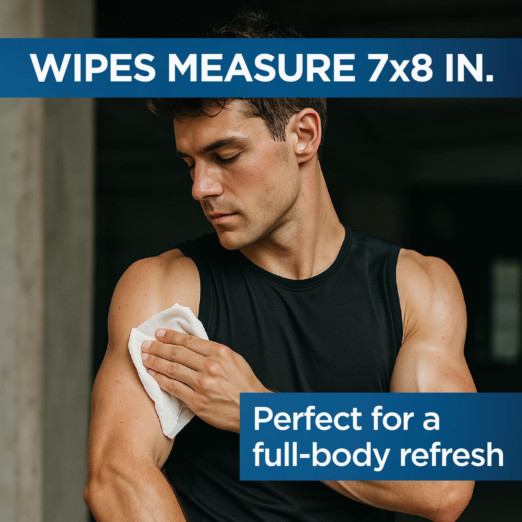 Defense Soap All Natural Body Wipes with Tea Tree Oil | Wrestling, Combat, Camping, Gym, Post Workout Shower Wipes for Men and Women. 40 Count