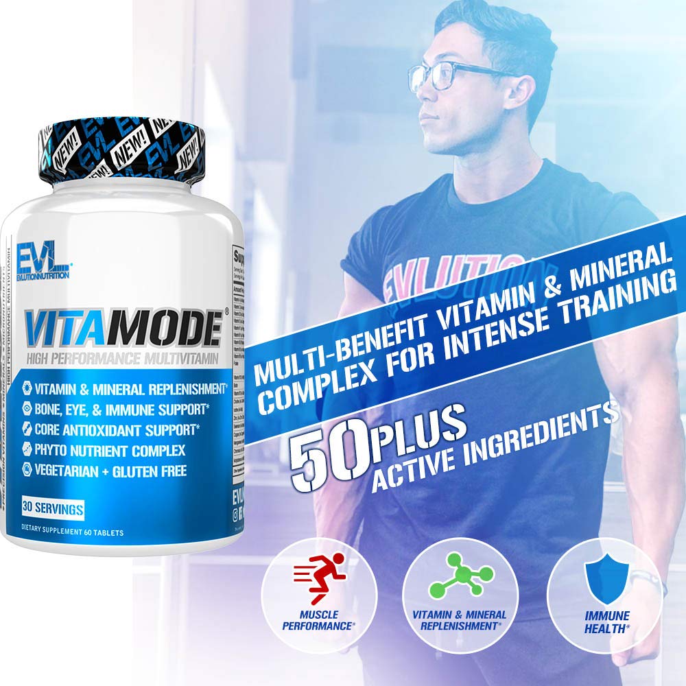 EVL Advanced Daily Multivitamin - Men's Multivitamin with Essential Minerals Phytonutrient Complex and VitaMode Active Mens Vitamins for Energy with Lycopene for Muscle Bone and Immune Support