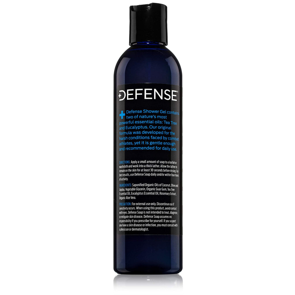 Defense Soap Tea Tree Body Wash | All Natural Organic Shower Soap for Athletes | Odor Control & Skin Fungal Protection for Sports, Post Workout & Recovery - 32 oz