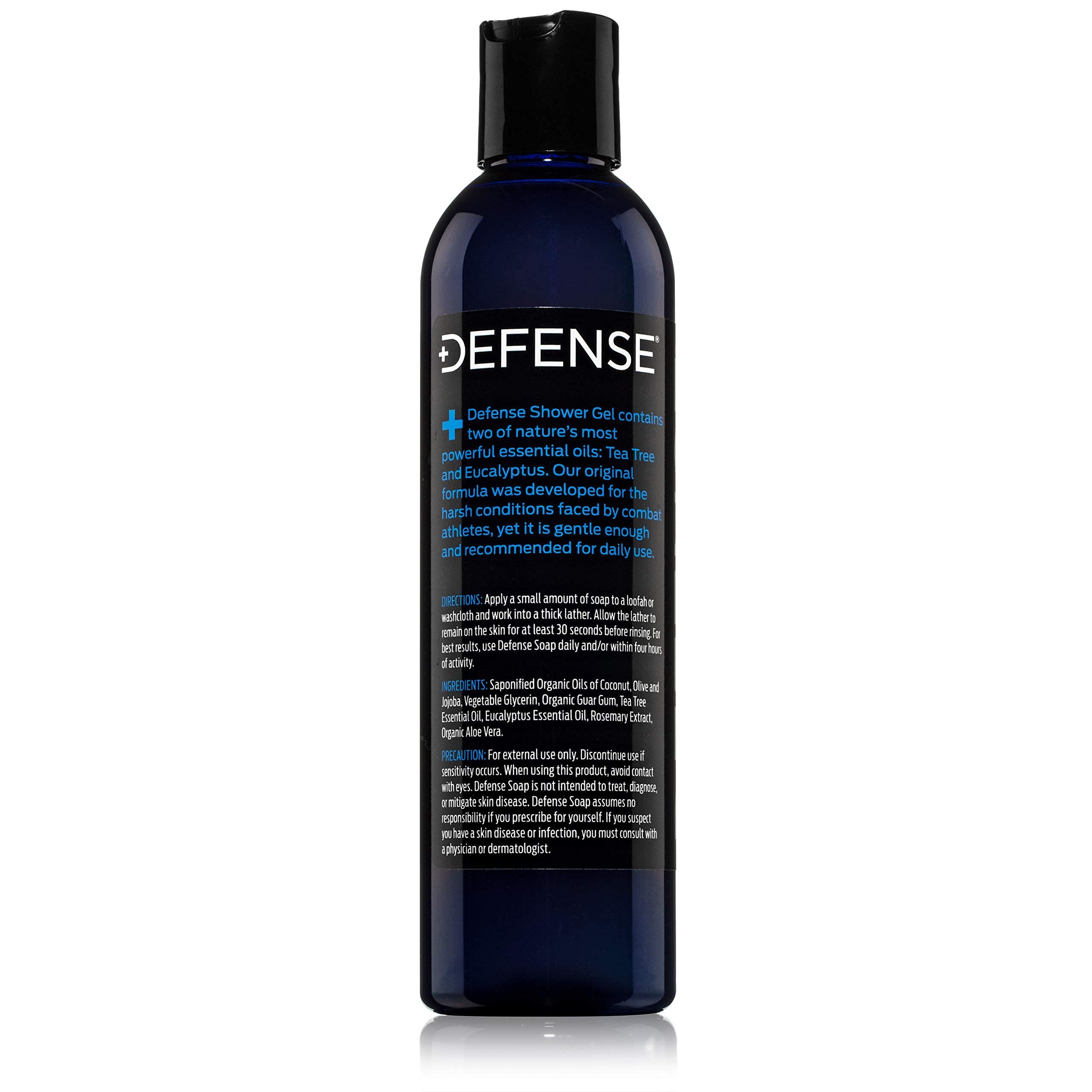 Defense Soap Tea Tree Body Wash | All Natural Organic Shower Soap for Athletes | Odor Control & Skin Fungal Protection for Sports, Post Workout & Recovery - 32 oz