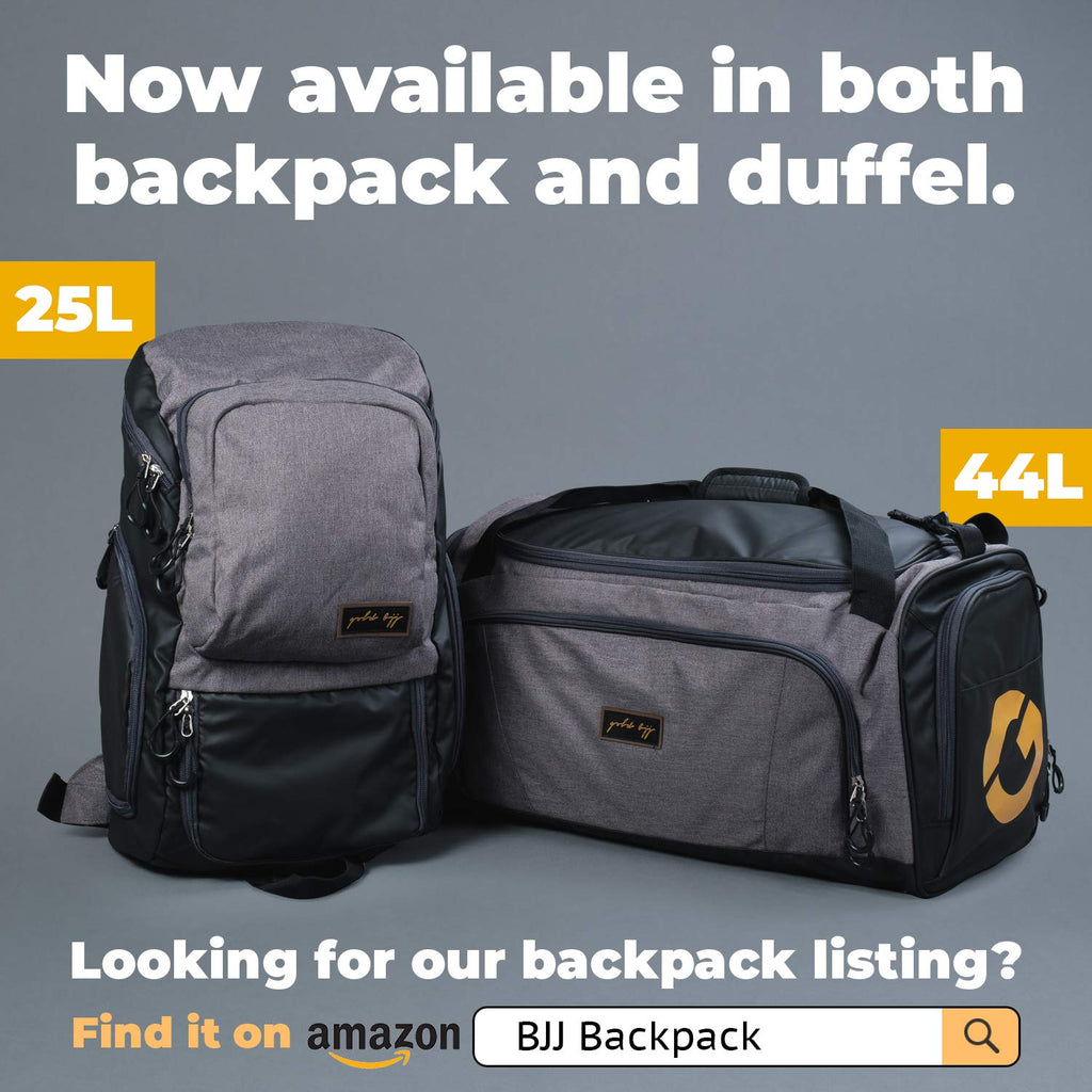 Gold BJJ Jiu Jitsu Duffle Bag - Waterproof Pocket for Sweaty Gi, Rashguard, or Shoes - The Perfect Duffel Bag for Martial Arts Gear, Boxing, MMA, and More
