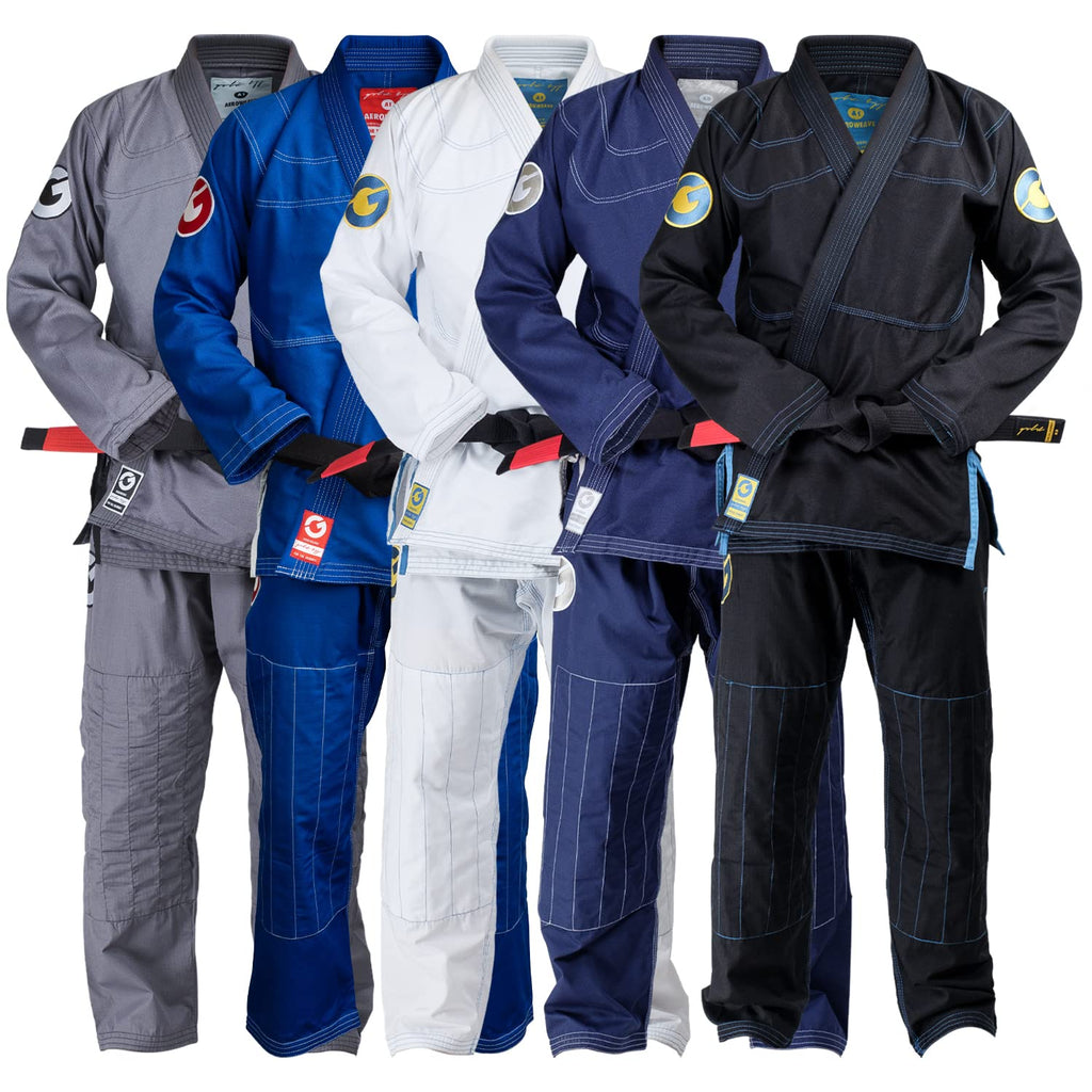 Gold BJJ Aeroweave Jiu Jitsu Gi - Ultra Lightweight BJJ Gi - Preshrunk Brazilian Jiu Jitsu Uniform for Men