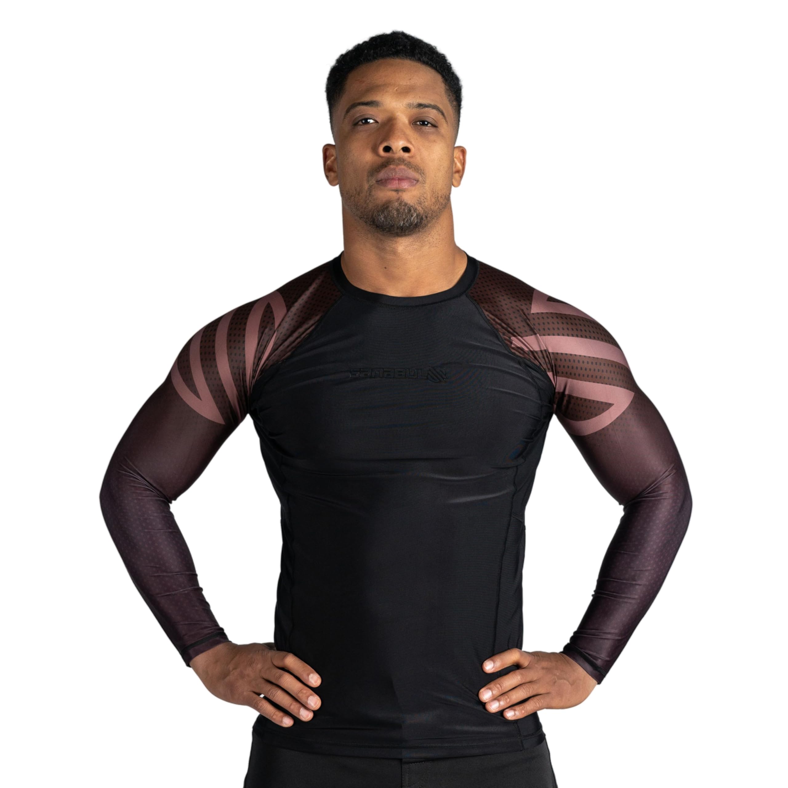 Sanabul Essential Long Sleeve Compression Training Rash Guard for MMA BJJ Wrestling Grappling and No Gi Jiu Jitsu rashguard