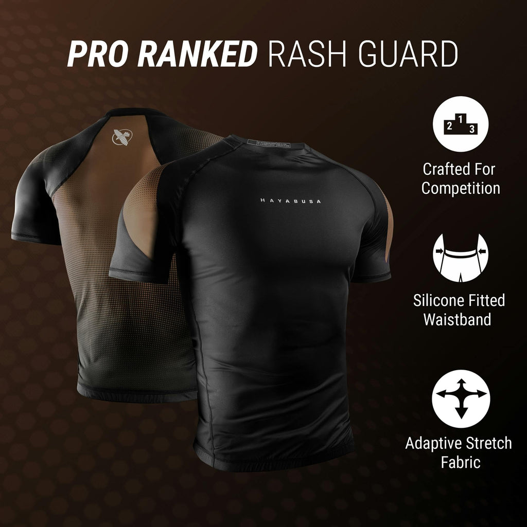 Hayabusa Men's Pro Ranked Short Sleeve BJJ Rash Guard