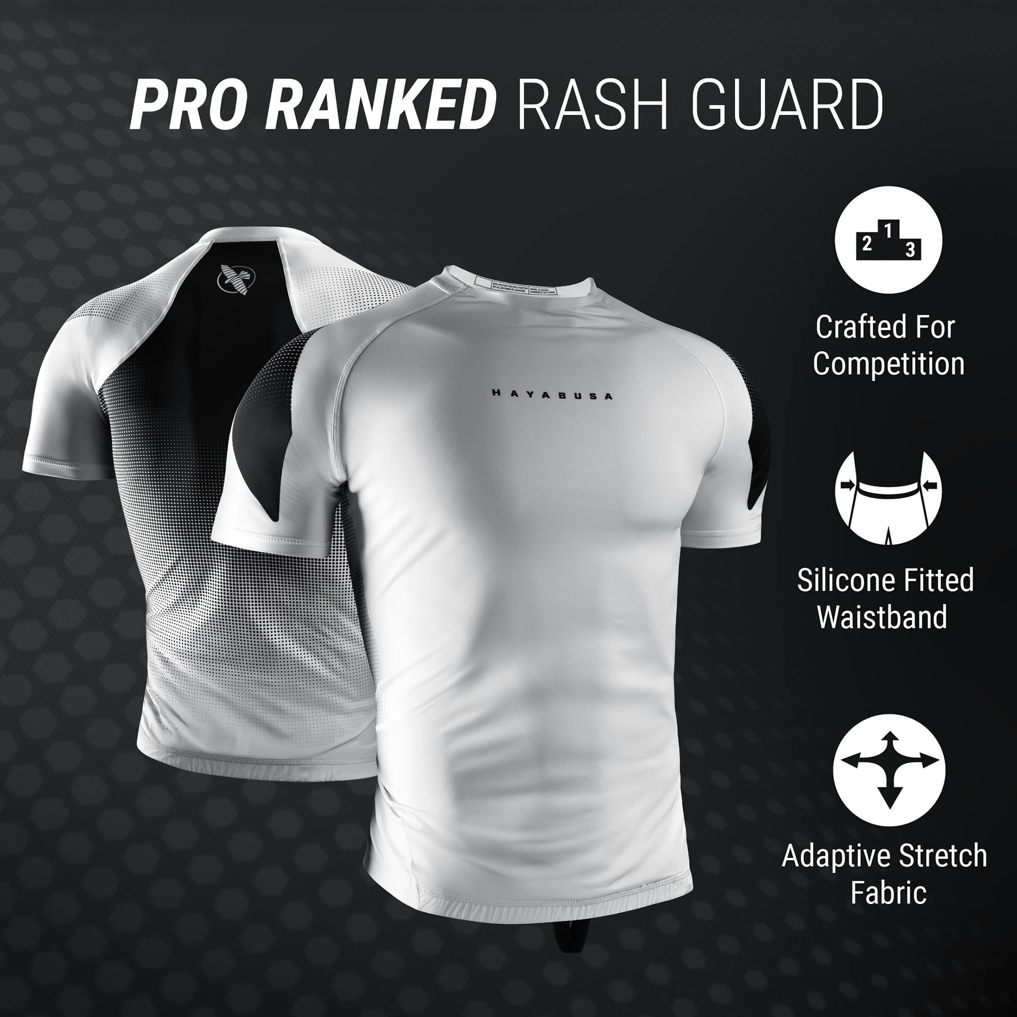 Hayabusa Men's Pro Ranked Short Sleeve BJJ Rash Guard