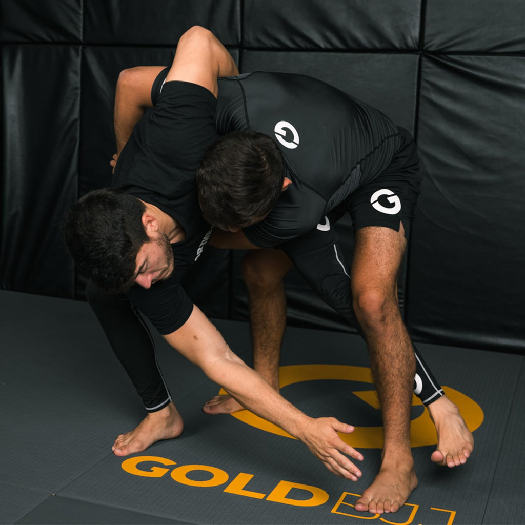 Gold BJJ Jiu Jitsu Shorts - IBJJF Approved No Gi Fight Short - for Grappling, MMA, Wrestling, Muay Thai & Boxing