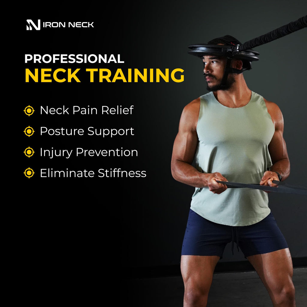 Iron Neck - Advanced Neck Trainer, Strengthener, Exerciser, & Rehabilitation Device to Relieve Pain & Improve Posture - Workout & Strength Training Equipment, Home Gym Accessories for Men