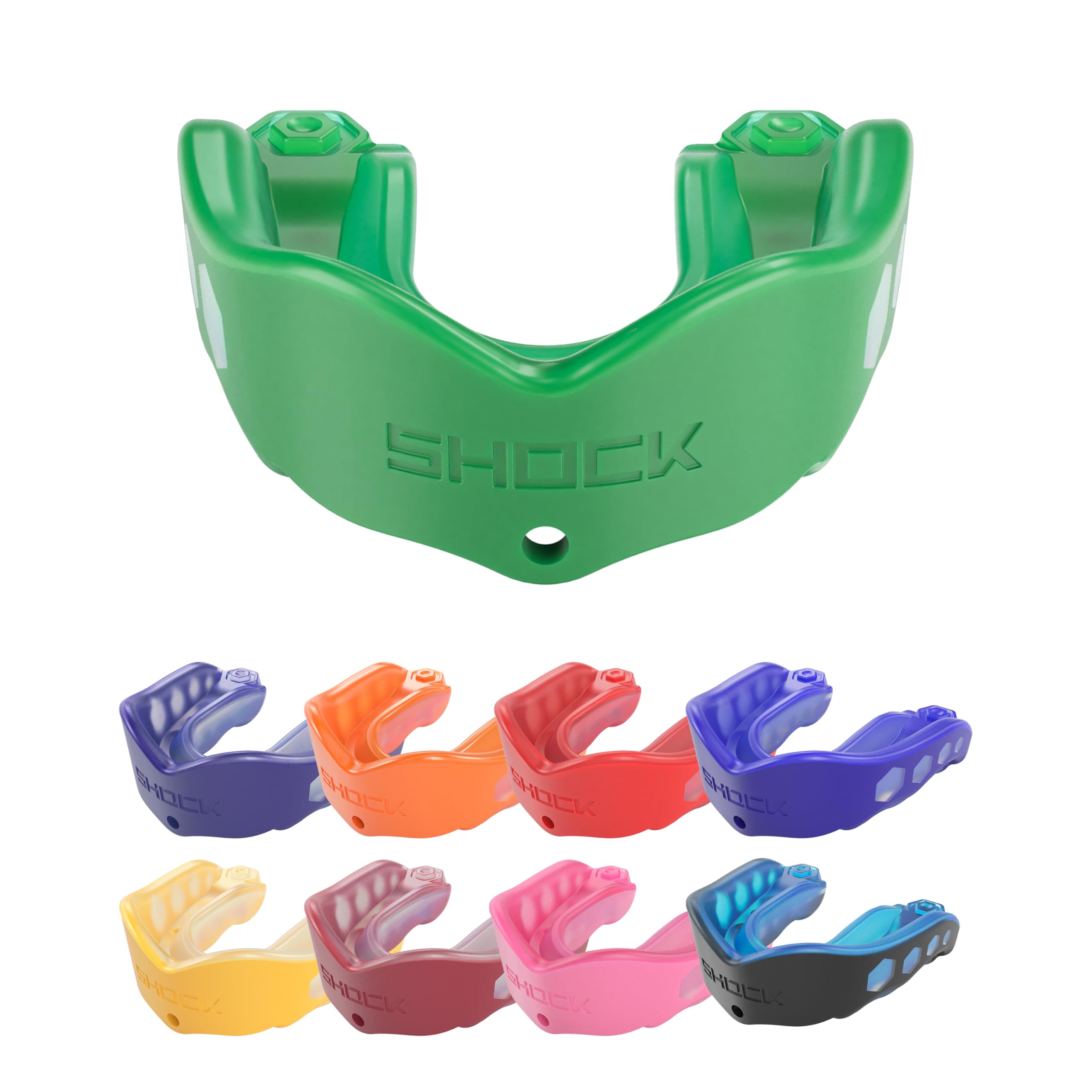 Shock Doctor Mouth Guard Sports, Hockey, Lacrosse, Baseball, Wrestling Moutguard, Gel Max Heavy Duty Protection & Custom Fit, Football Mouth Guard with Strap, Adult & Youth Mouthguard