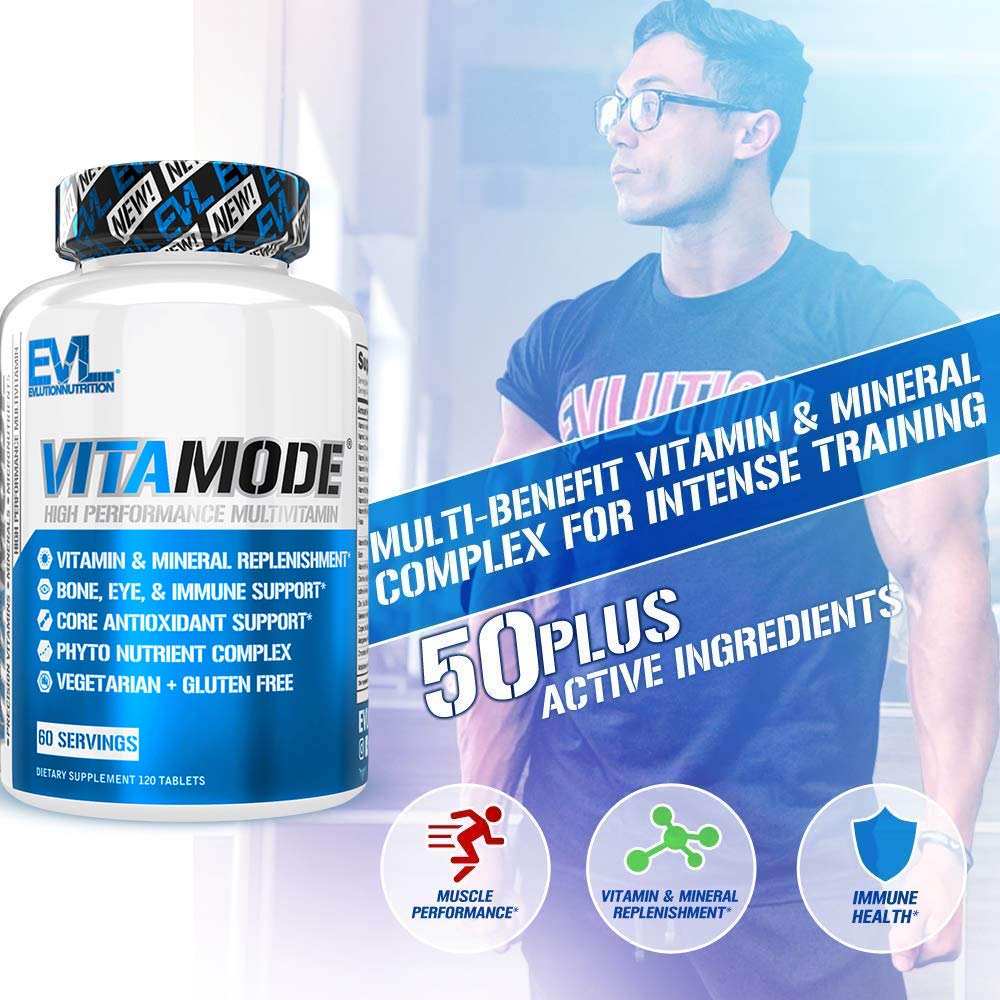 EVL Advanced Daily Multivitamin - Men's Multivitamin with Essential Minerals Phytonutrient Complex and VitaMode Active Mens Vitamins for Energy with Lycopene for Muscle Bone and Immune Support