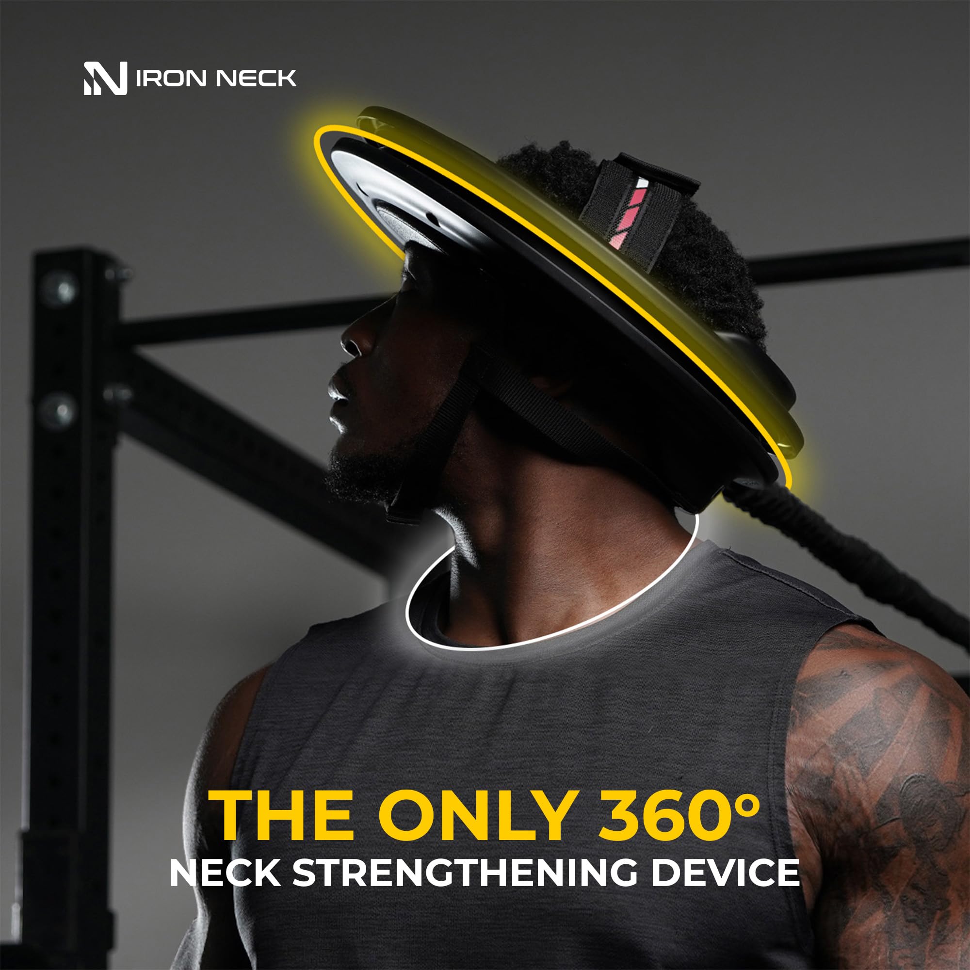 Iron Neck - Advanced Neck Trainer, Strengthener, Exerciser, & Rehabilitation Device to Relieve Pain & Improve Posture - Workout & Strength Training Equipment, Home Gym Accessories for Men