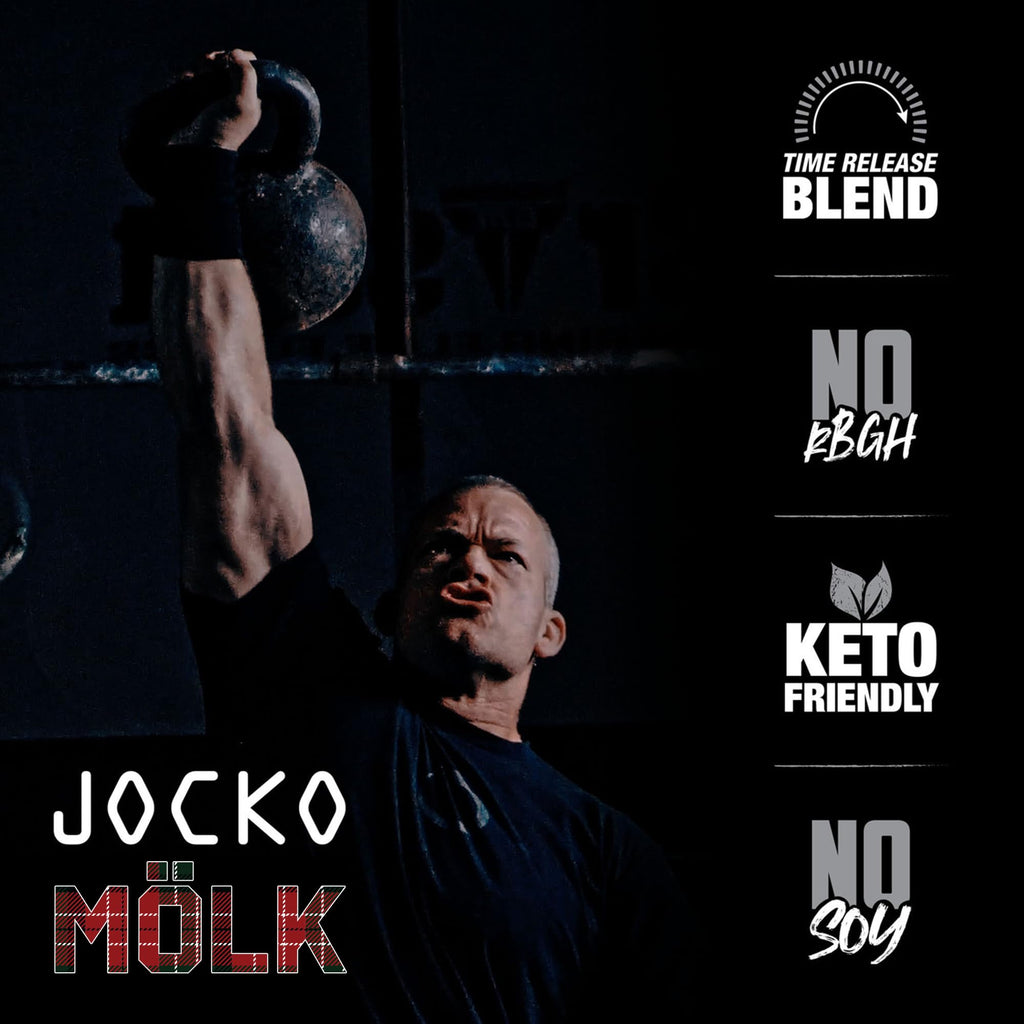 Jocko Fuel Mölk Whey Protein Powder 22g Protein - Low Sugar Monk Fruit Blend - Muscle Recovery & Growth, Packaging May Vary (26 Servings, Chocolate Milkshake)
