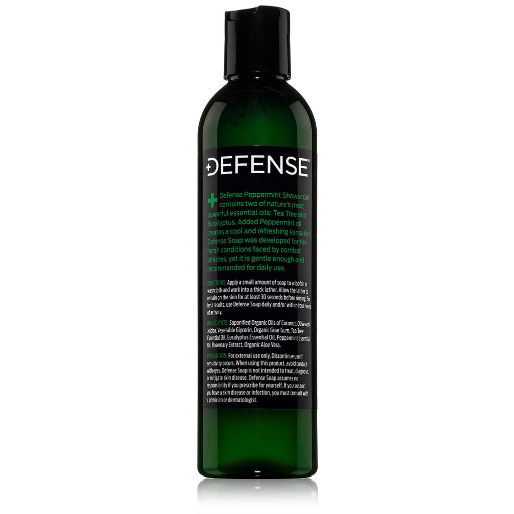 Defense Soap Tea Tree Body Wash | All Natural Organic Shower Soap for Athletes | Odor Control & Skin Fungal Protection for Sports, Post Workout & Recovery - 32 oz