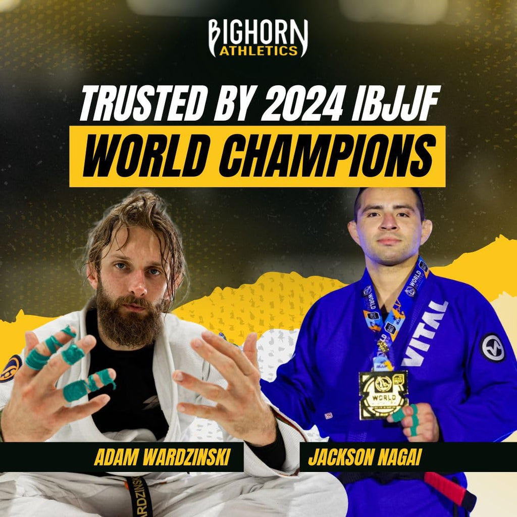 Bighorn Athletics Jiu Jitsu Finger Tape | Residue-Free Athletic Finger Tape for Sports & Injuries: Rock Climbing, Volleyball, Football, Basketball, Hands & Toes | 0.3-Inch x 45-feet, 8-Rolls, Black