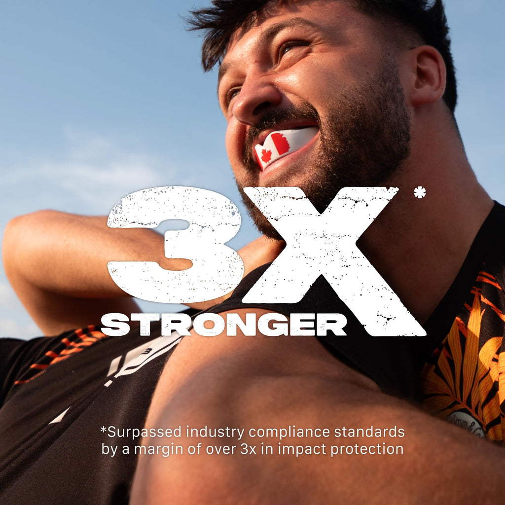 SafeJawz Sports Mouthguard, Dual Layer Premium Mouth Guard with Case for Basketball, Lacrosse, Football, Martial Arts, Hockey, Wrestling, Ice Hockey and All Contact Sports