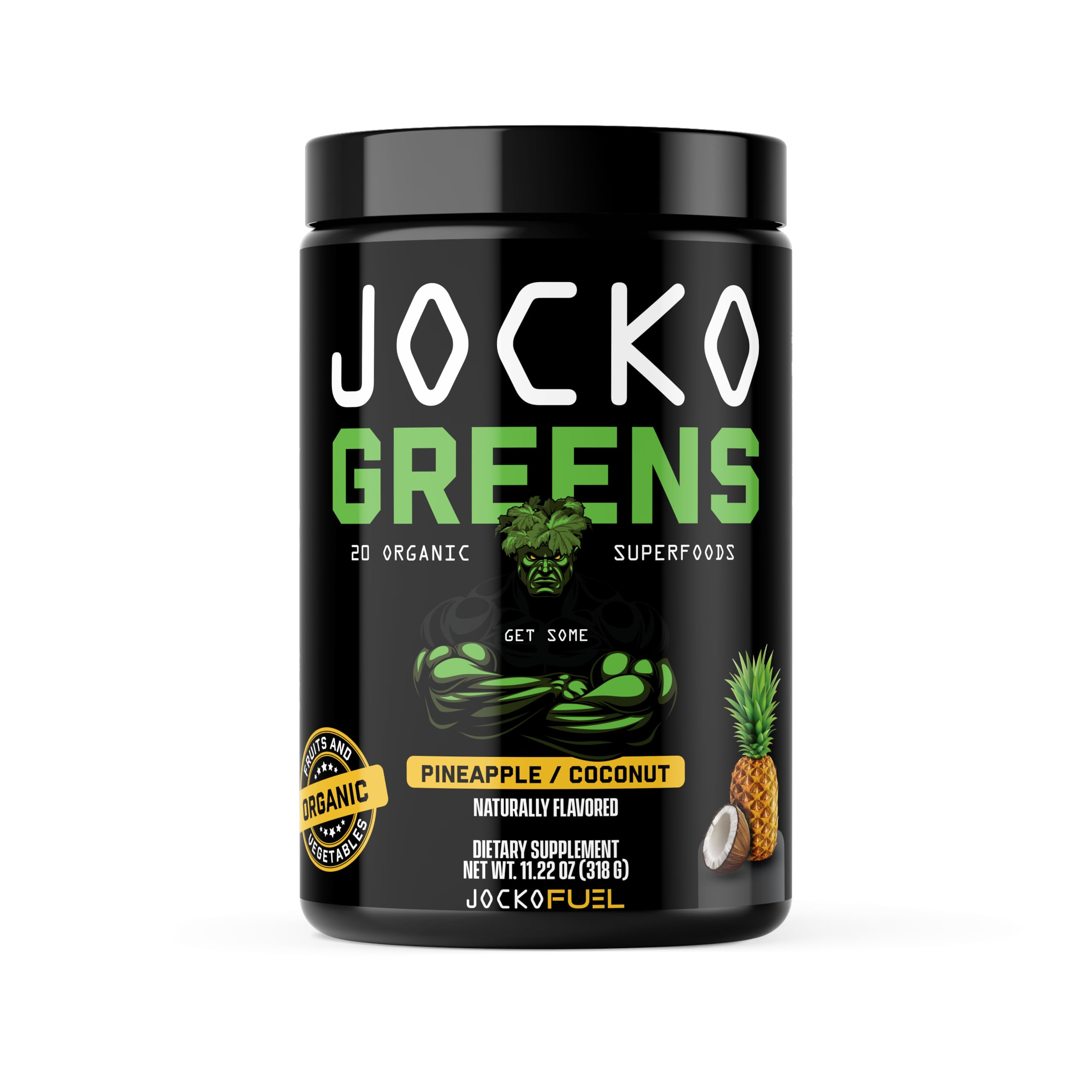 Jocko Fuel Daily Greens Powder - Premium Organic Greens Superfood Powder for Gut Health, Digestion, Bloating, Immune Support with Spirulina, Chlorella, Digestive Enzymes, & Probiotics - 30 Servings