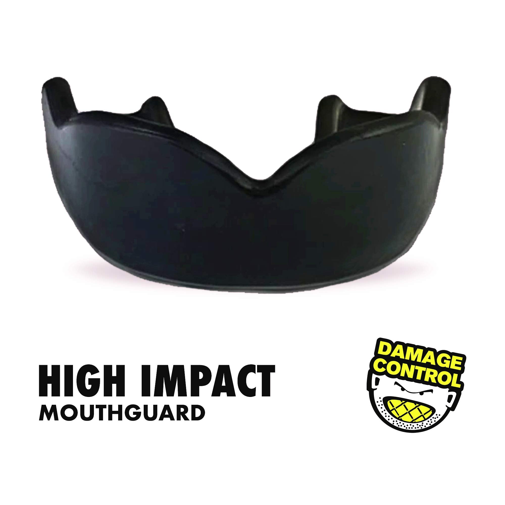 DAMAGE CONTROL High-Impact Mouth Guard – Sports Mouthguard for Boxing, Football, Hockey, Lacrosse & Basketball, Protects Teeth & Jaw, Protective Mouthpiece for Adults & Youth (Adult, HA HA HA 2.0)