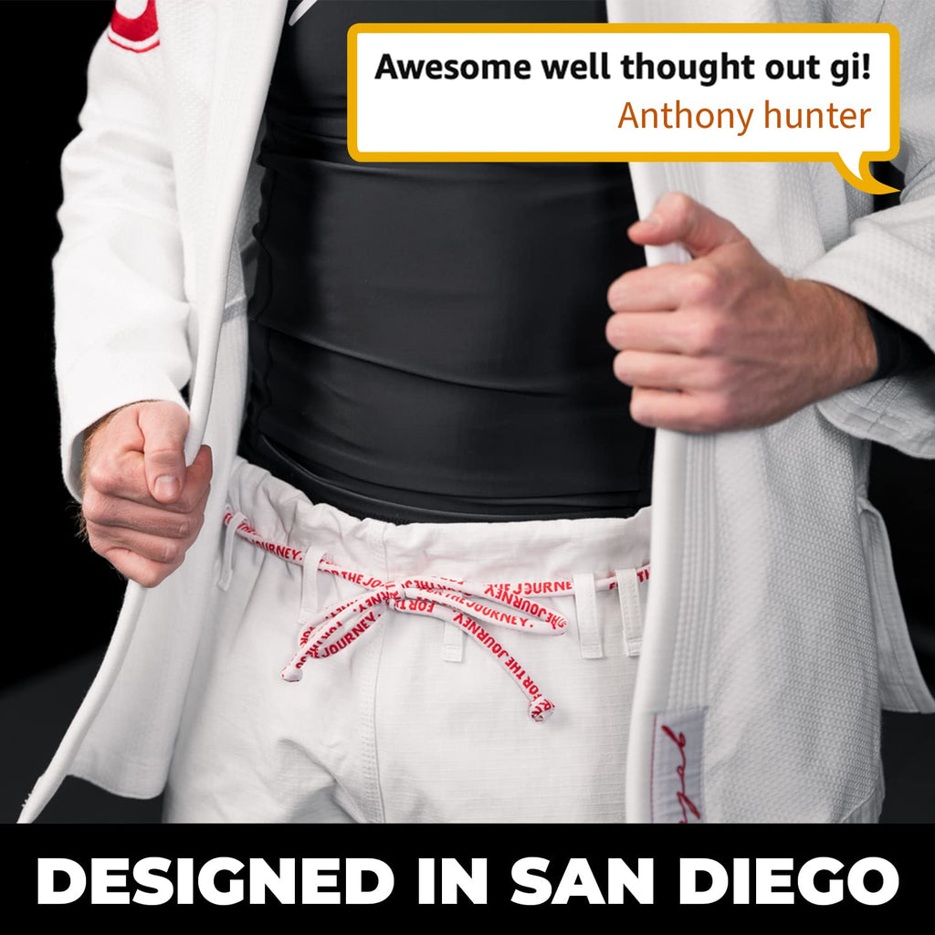 Gold BJJ Calavera Jiu Jitsu Gi - Ultra Strong Gold Weave Premium Kimono - IBJJF Competition Approved Uniform