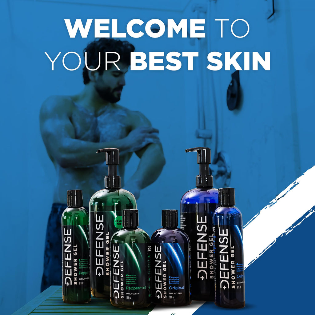 Defense Soap Tea Tree Body Wash | All Natural Organic Shower Soap for Athletes | Odor Control & Skin Fungal Protection for Sports, Post Workout & Recovery - 32 oz