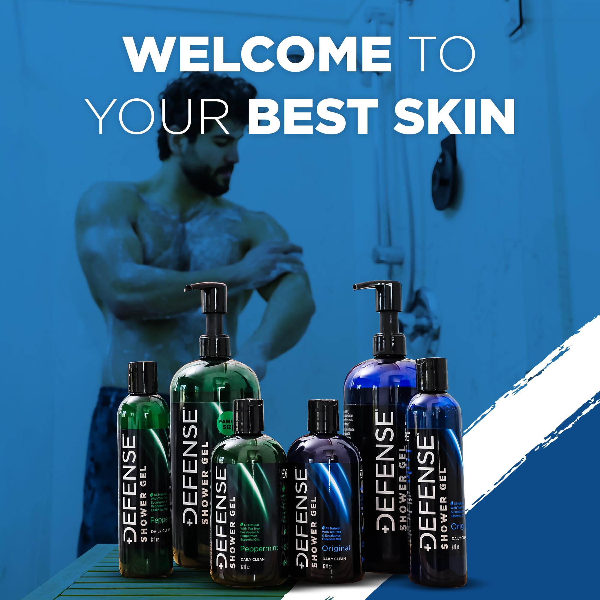 Defense Soap Tea Tree Body Wash | All Natural Organic Shower Soap for Athletes | Odor Control & Skin Fungal Protection for Sports, Post Workout & Recovery - 32 oz