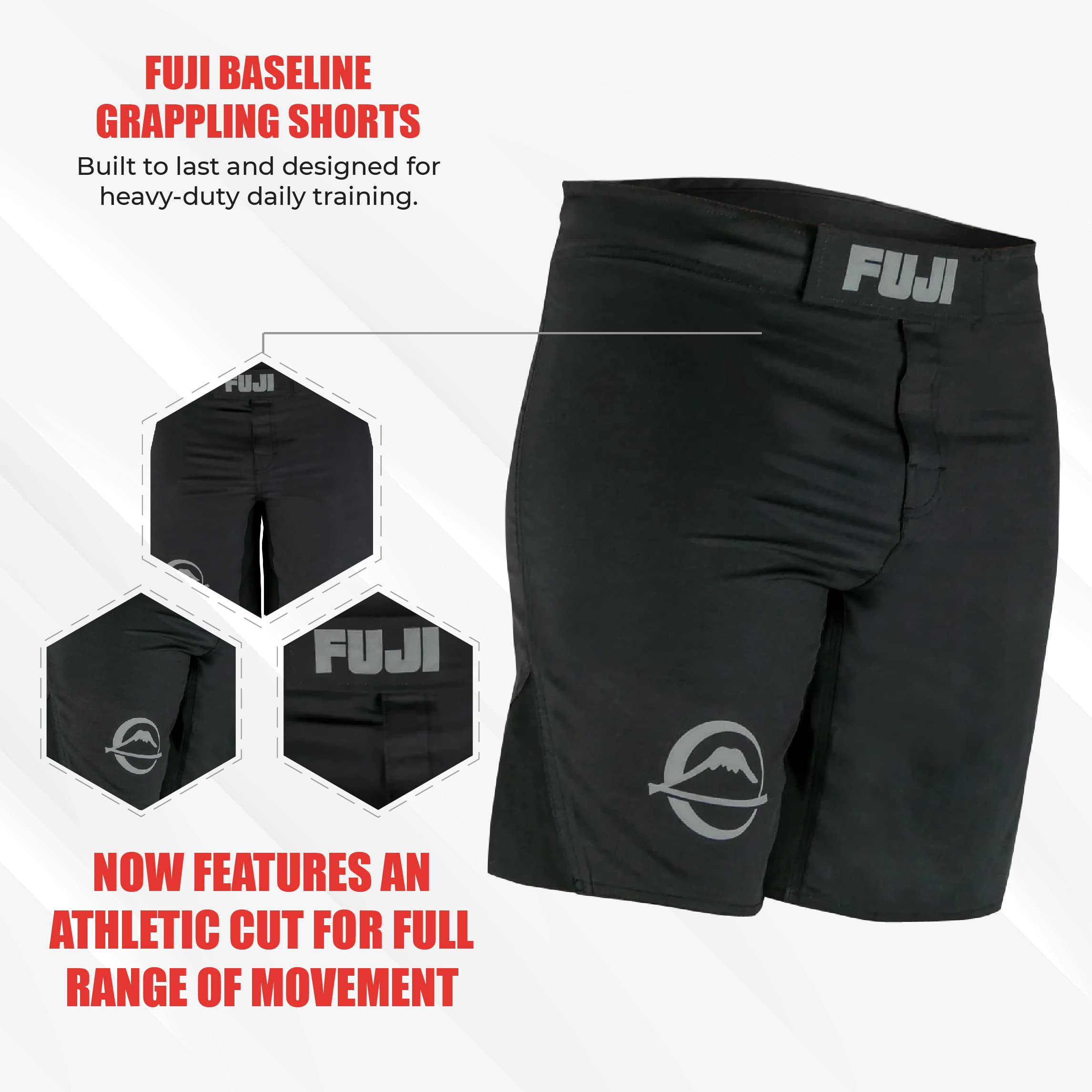 Fuji Baseline Grappling & Fight Shorts for MMA, Judo, Jiu-Jitsu, BJJ and More