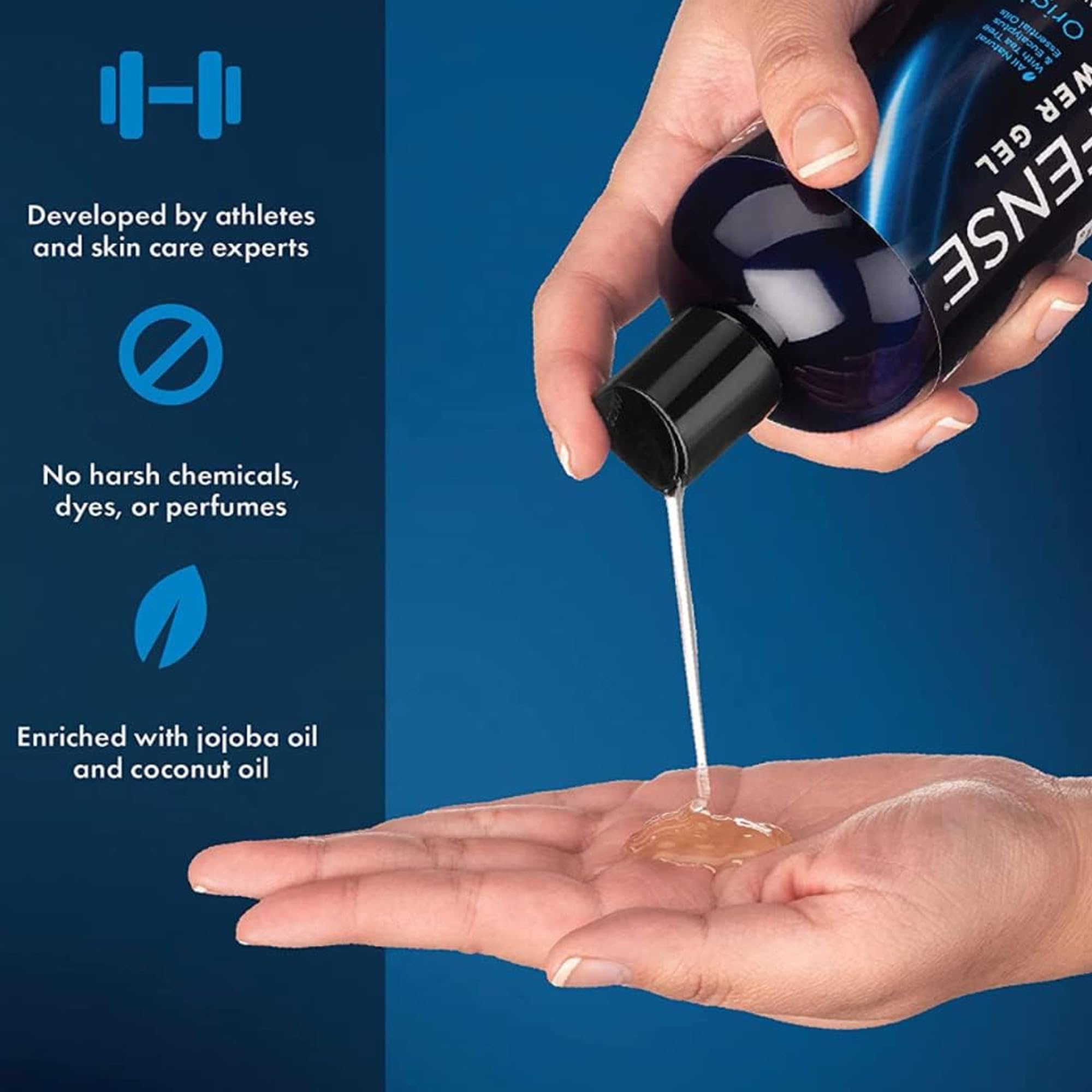 Defense Soap Tea Tree Body Wash | All Natural Organic Shower Soap for Athletes | Odor Control & Skin Fungal Protection for Sports, Post Workout & Recovery - 32 oz