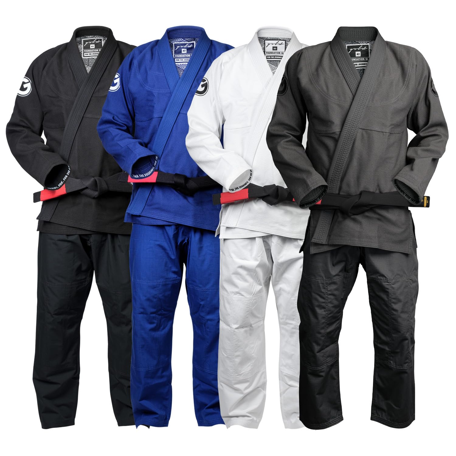 Gold BJJ Foundation Gi - Pearl Weave Jiu Jitsu Gi for Men and Women - IBJJF Competition Legal BJJ Gi