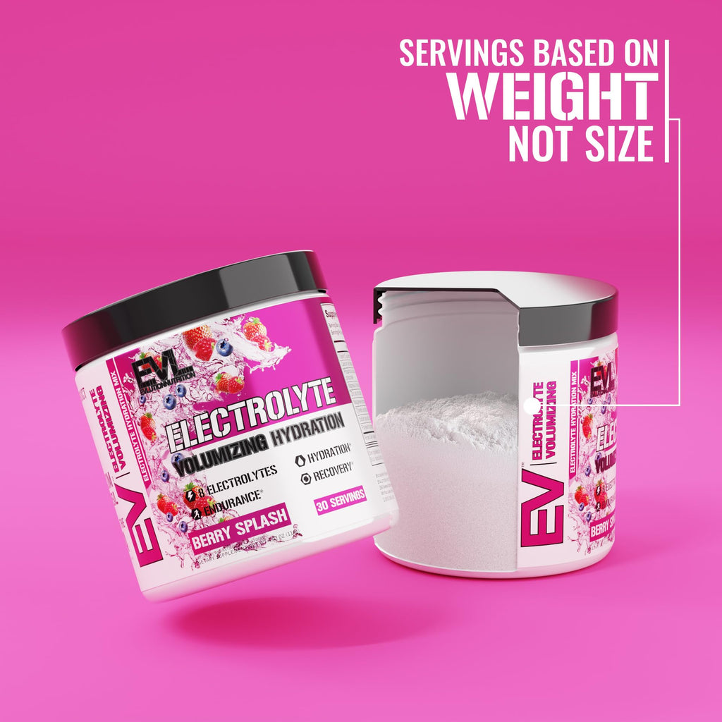 Evlution Ultimate Electrolytes Powder Hydration Drink - Quick Replenishing Hydration Powder Drink Mix with 8 Key Electrolytes and Antioxidants - Vegan Gluten Free Keto Friendly Blend (Berry Splash)