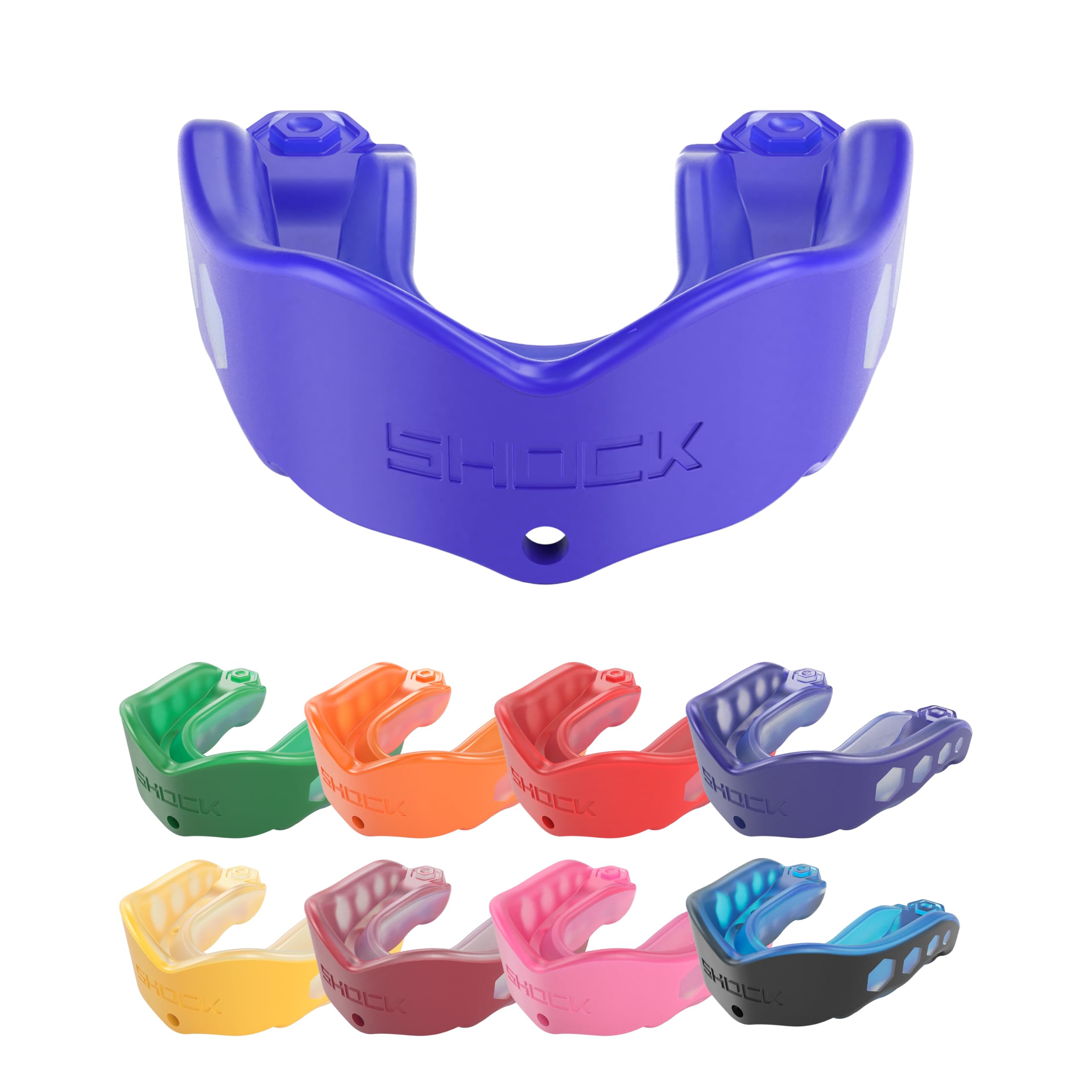 Shock Doctor Mouth Guard Sports, Hockey, Lacrosse, Baseball, Wrestling Moutguard, Gel Max Heavy Duty Protection & Custom Fit, Football Mouth Guard with Strap, Adult & Youth Mouthguard