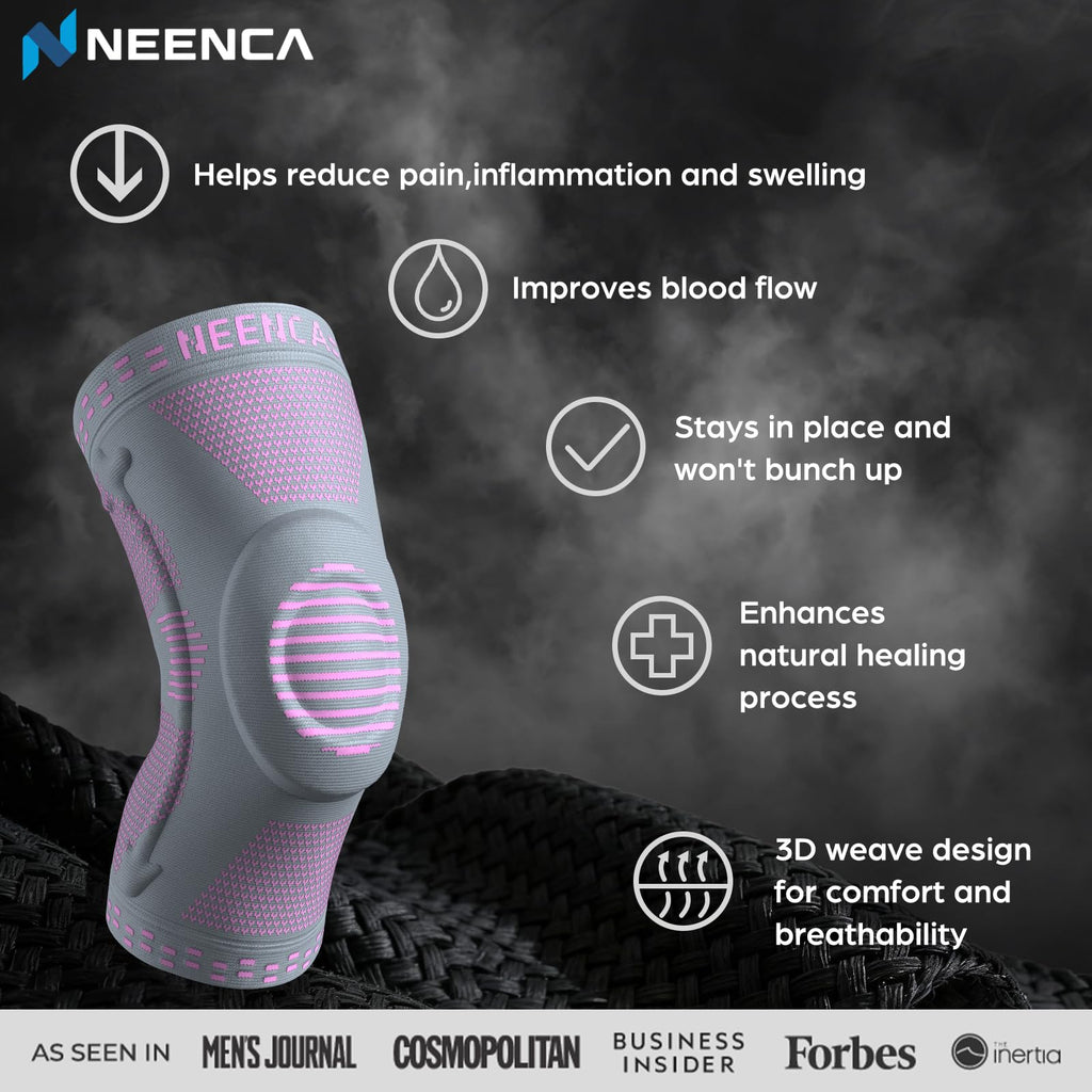 NEENCA Professional Knee Brace for Pain Relief, Medical Knee Support with Patella Pad & Side Stabilizers, Compression Knee Sleeve for Meniscus Tear, ACL, Joint Pain, Runner, Workout - FSA/HSA Eligible