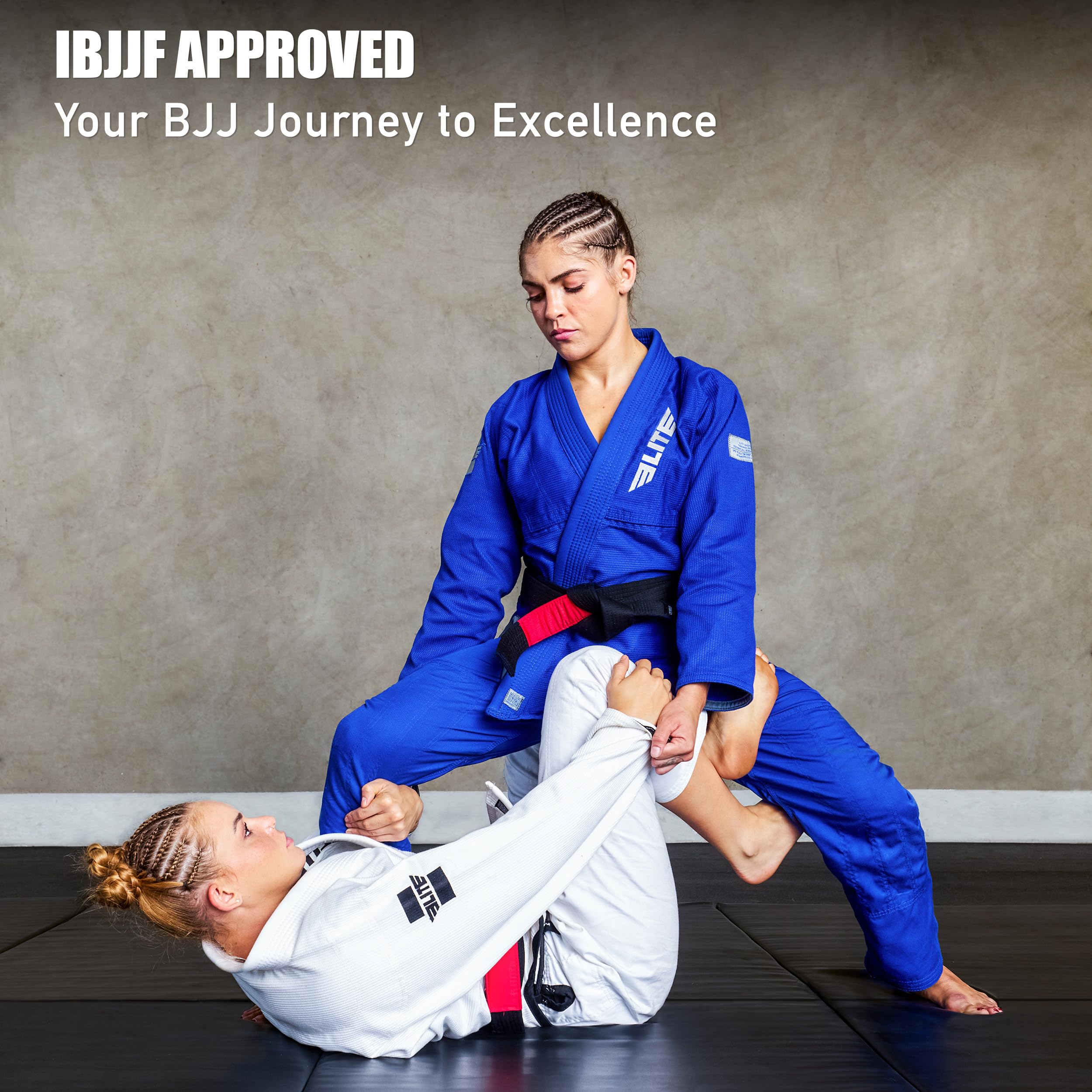 Elite Sports Ultra-Light Women's BJJ GI - IBJJF Jiu-Jitsu GI for Girls and women (See Special Sizing Guide)