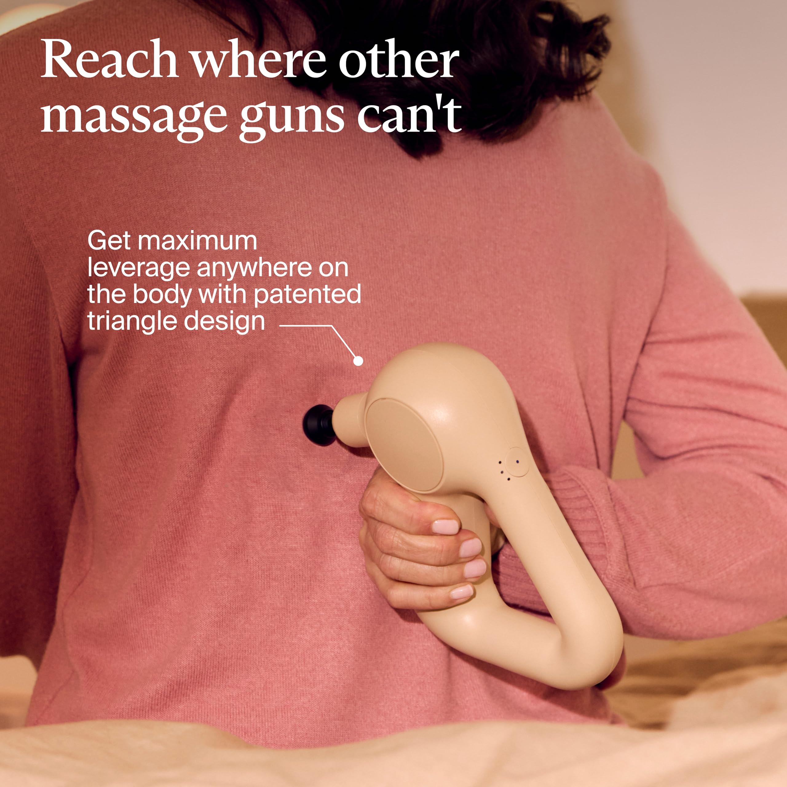 TheraGun Relief by Therabody - Easy-to-Use, Comfortable & Light Handheld Percussion Massage Gun for Everyday Pain Relief Massage Therapy in Neck, Back, Leg, Shoulder and Body (Sand)