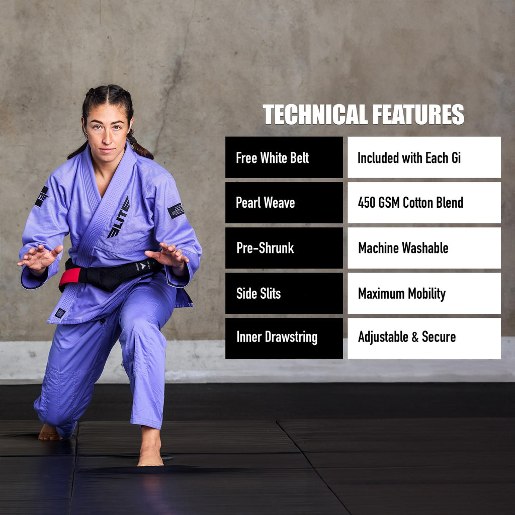 Elite Sports Ultra-Light Women's BJJ GI - IBJJF Jiu-Jitsu GI for Girls and women (See Special Sizing Guide)