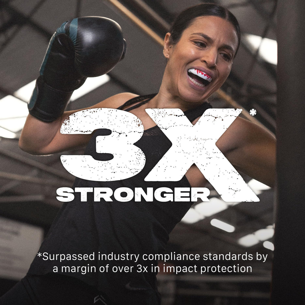 SafeJawz Sports Mouthguard, Dual Layer Premium Mouth Guard with Case for Basketball, Lacrosse, Football, Martial Arts, Hockey, Wrestling, Ice Hockey and All Contact Sports