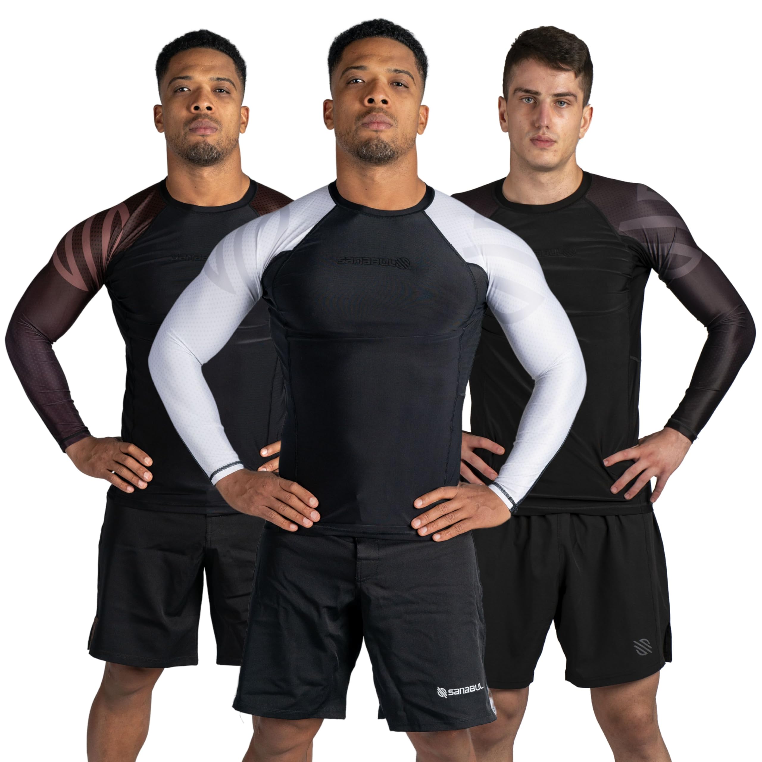 Sanabul Essential Long Sleeve Compression Training Rash Guard for MMA BJJ Wrestling Grappling and No Gi Jiu Jitsu rashguard