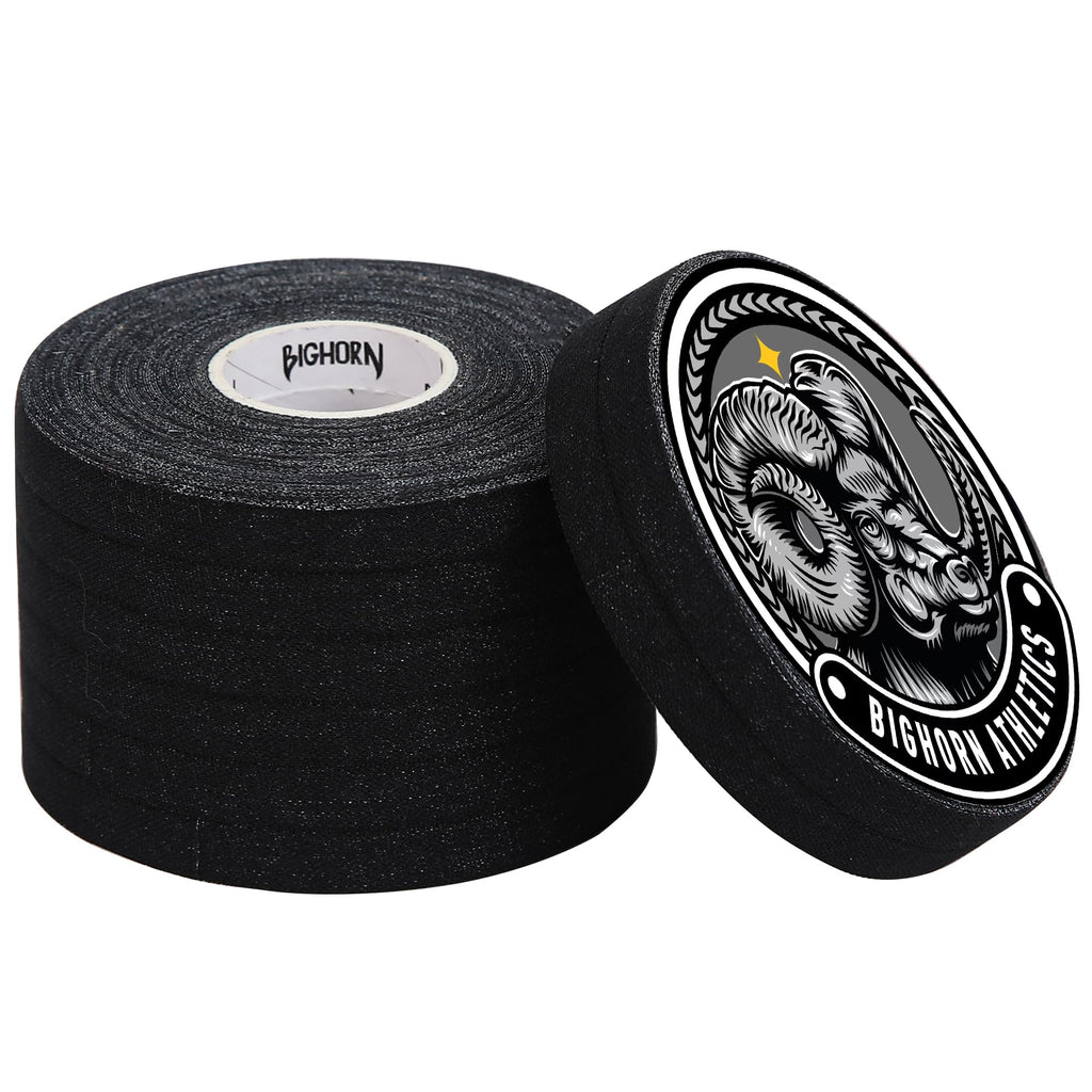 Bighorn Athletics Jiu Jitsu Finger Tape | Residue-Free Athletic Finger Tape for Sports & Injuries: Rock Climbing, Volleyball, Football, Basketball, Hands & Toes | 0.3-Inch x 45-feet, 8-Rolls, Black